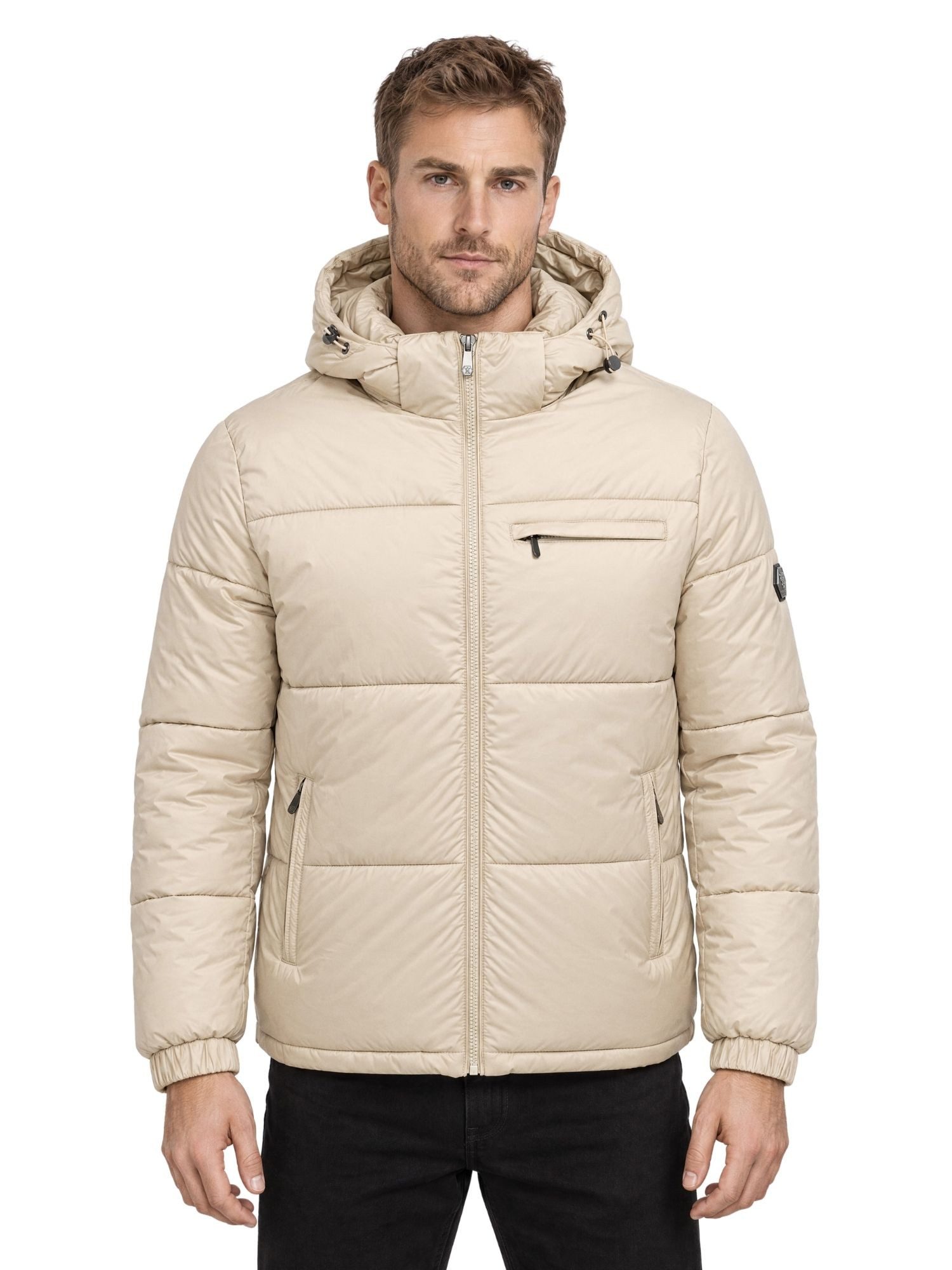 Tazzio Winterjacke A814 Gefütterte Steppjacke mit abnehmbarer Kapuze und Zip-Brusttasche