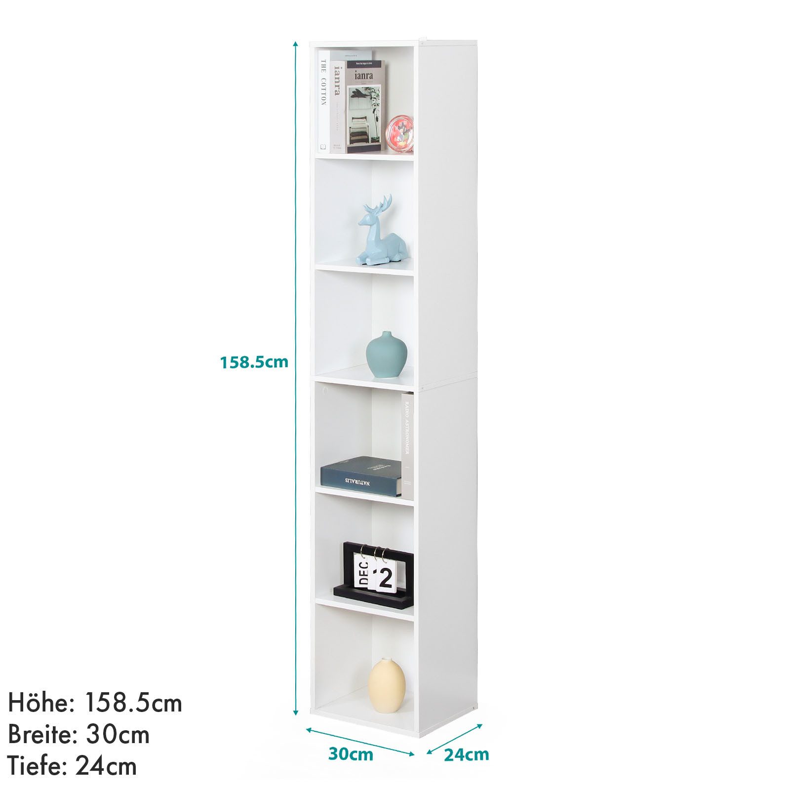 Floordirekt Bücherregal Delaware, offenes Regal in 30 x 24 x 158,5 cm, schn günstig online kaufen