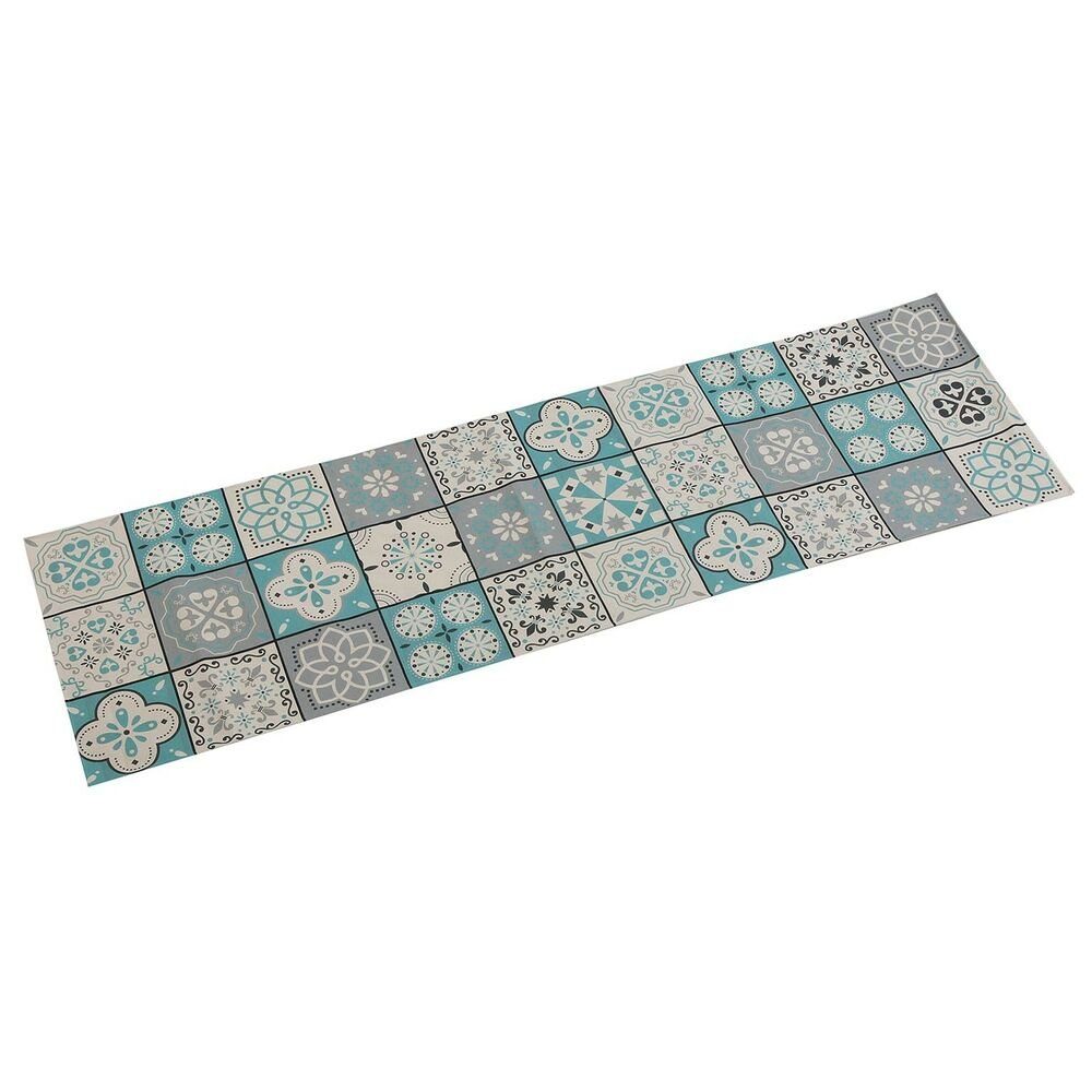 Bigbuy Tischdecke Tischläufer cm 154 0,5 Mosaik türkis x 44,5 Polyester x