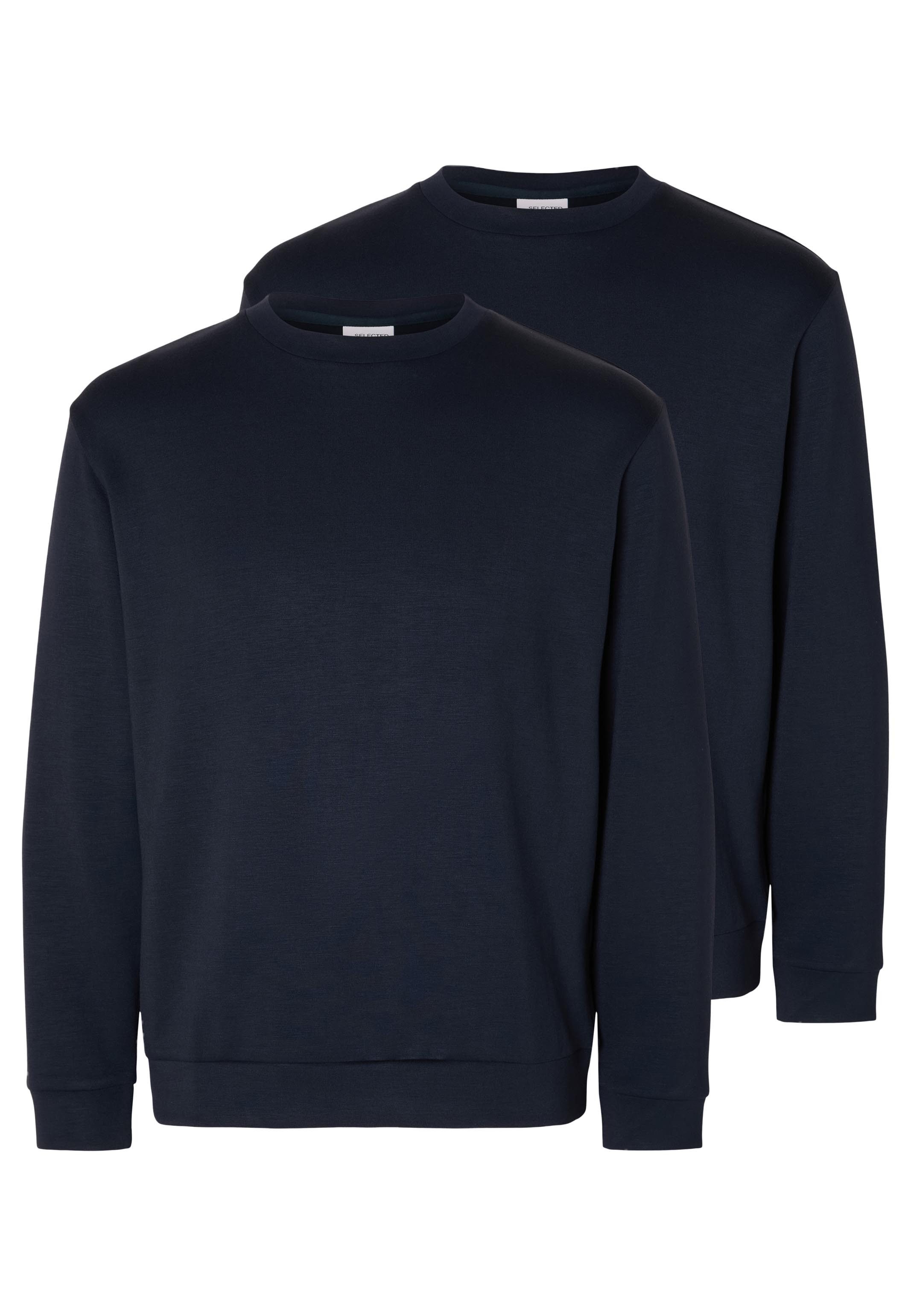 Selected Sweatshirt 2er Pack Emanuel Sweatshirt - Atmungsaktiv - Bequemes Basic