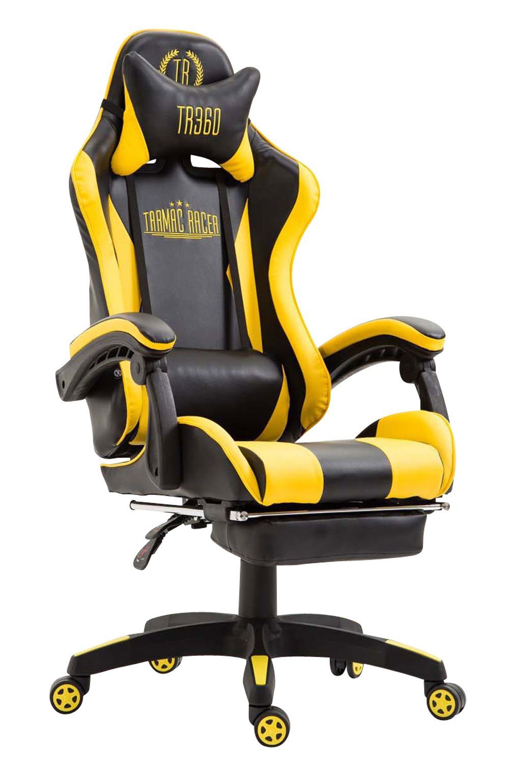CLP Gaming Chair Ignite Kunstleder, höhenverstellbar und drehbar schwarz/gelb