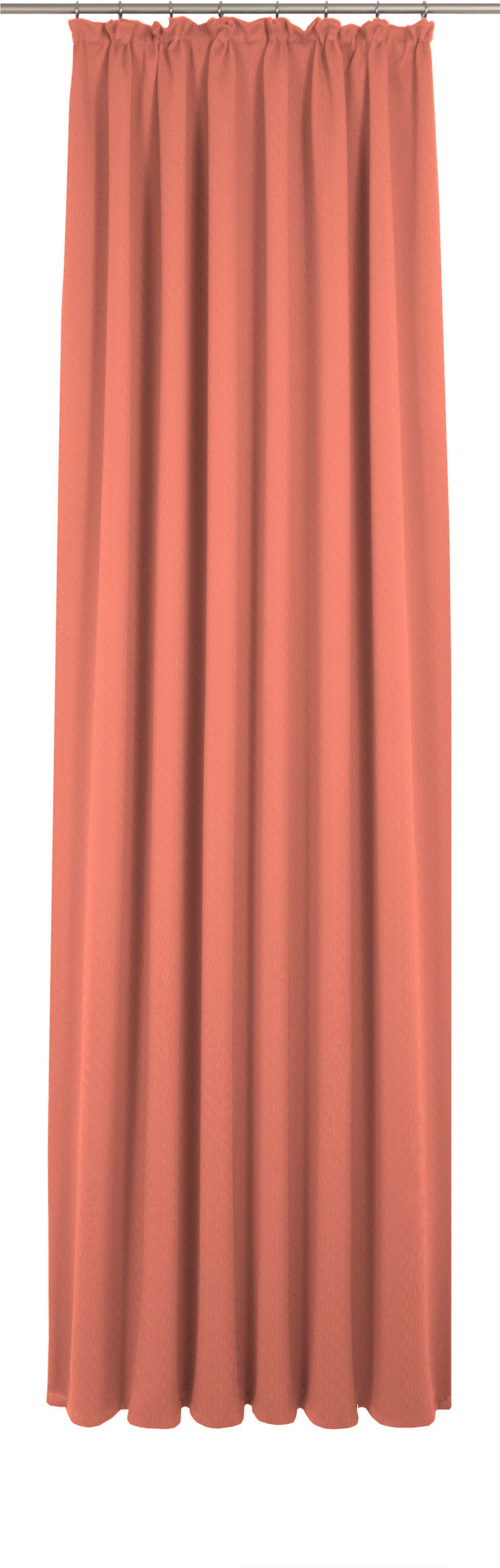 Vorhang Uni Collection light, Wirth, Kräuselband (1 St), blickdicht, nach Maß orange | Fertiggardinen