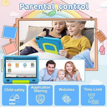 XUEMI Kinder's 6 GB RAM 4000 mAh Quad Core Prozessor, Elterliche Kontrolle Tablet (8", 128 GB, Android 13, Kreatives Lern- und Spielgerät für Kinder)