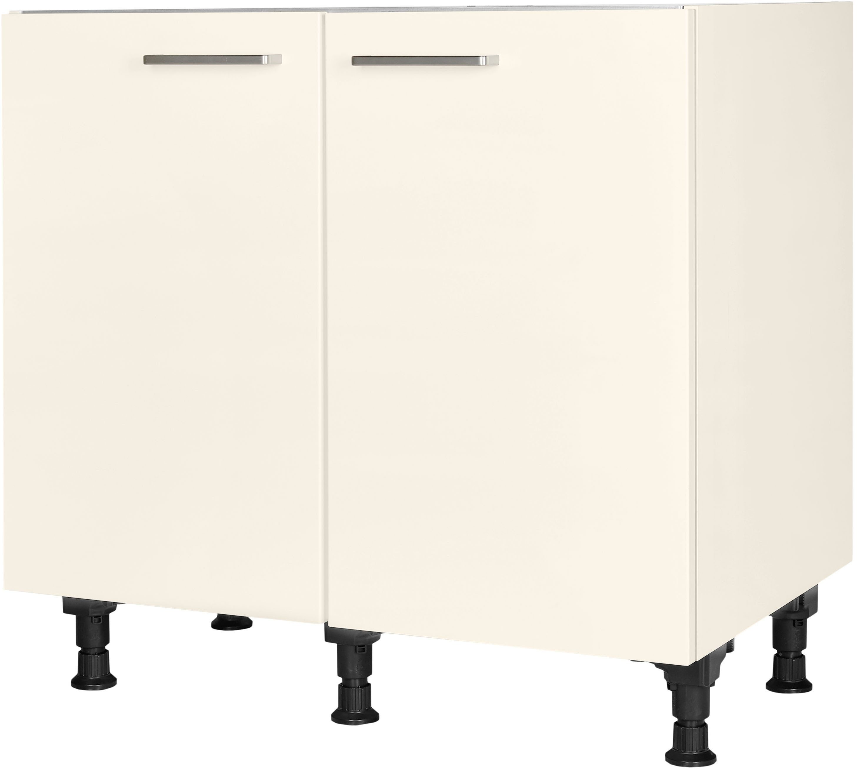 nobilia® Spülenschrank "Touch", vormontiert, mit höhenverstellbaren Sockelfüßen, Breite 90 cm