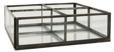 Ib Laursen Aufbewahrungsbox Laursen - Glasbox 4 Fächer 0829-25 Schmuckkasten Glas Dose Factory