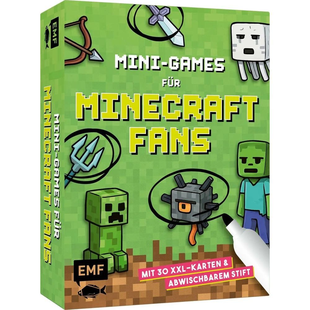 Michael Fischer Spiel Kartenspiel: Mini-Games für Minecraft-Fans - mit abwischbarem Stift