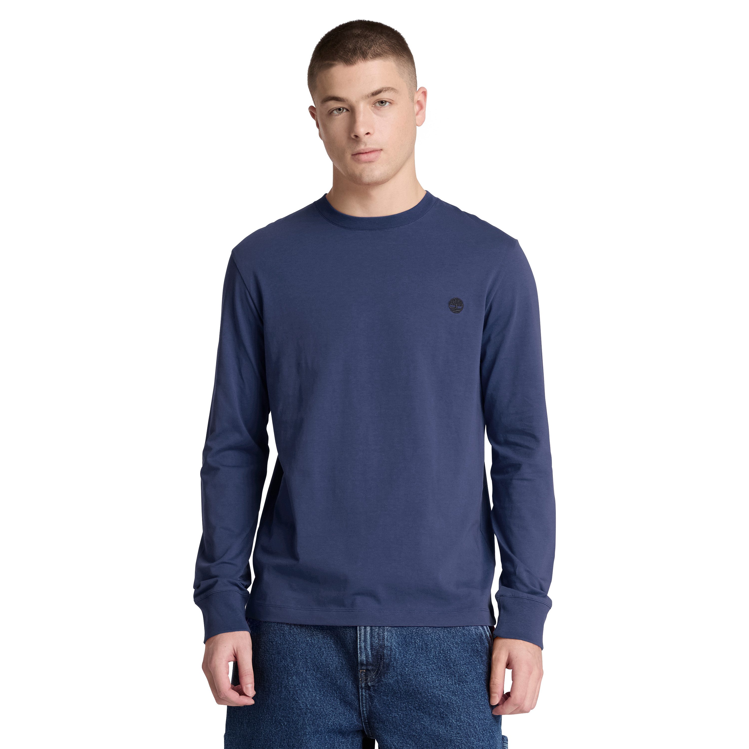 Timberland Langarmshirt EXETER RIVER - Tree Embroidered LS Langarmshirt, aus Baumwolle, in den Größen S bis XXXL