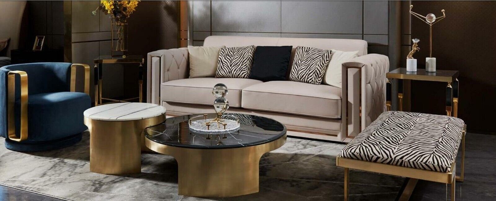 Modern In Möbel, Couchtisch Doppelter Europe Tisch JVmoebel Luxus Made Wohnzimmer Couchtisch