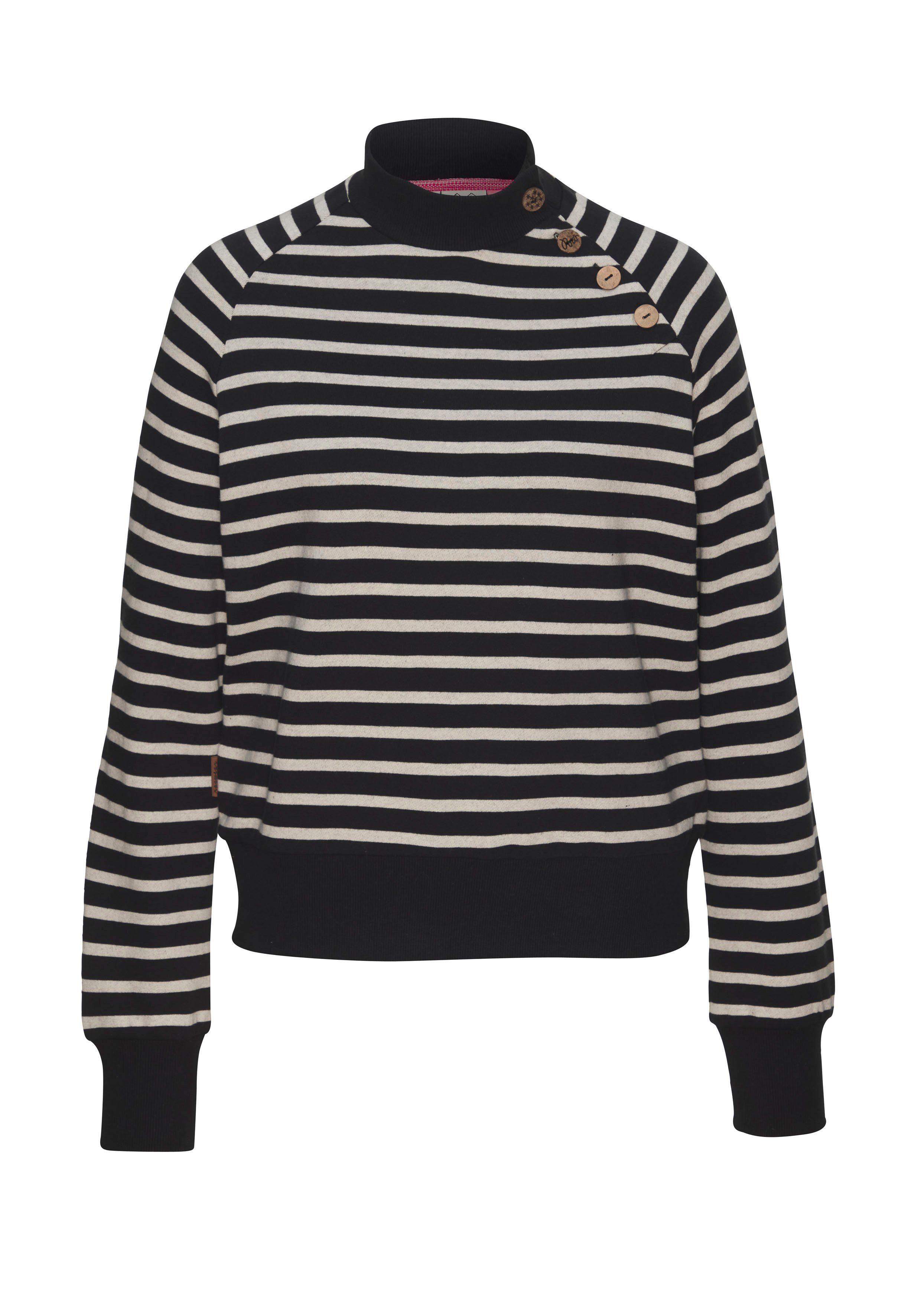Ragwear Sweater MAJJORKA Schalkragen BLACK