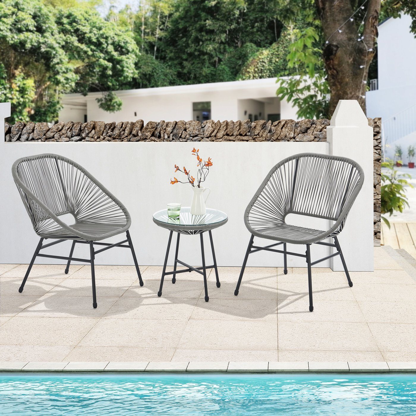 SVITA Balkonset TULUM, (Set, 3-teilig), Garten-Möbel, günstig online kaufen