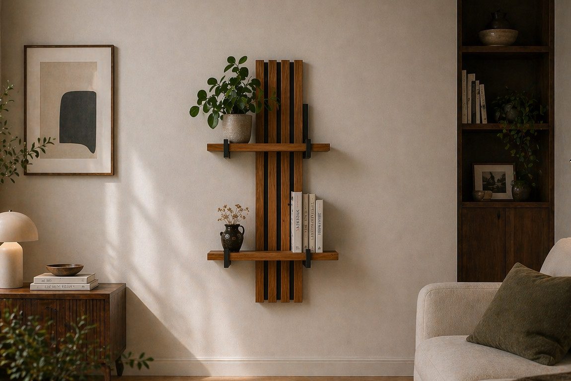 Living Oak Wandregal Eiche No.08 - Wandregal aus Massivholz