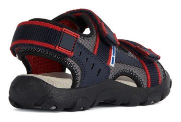 Geox JR SANDAL STRADA Sandale, Sommerschuh, Klettschuh, Sandalette, mit Fersenklettverschluss