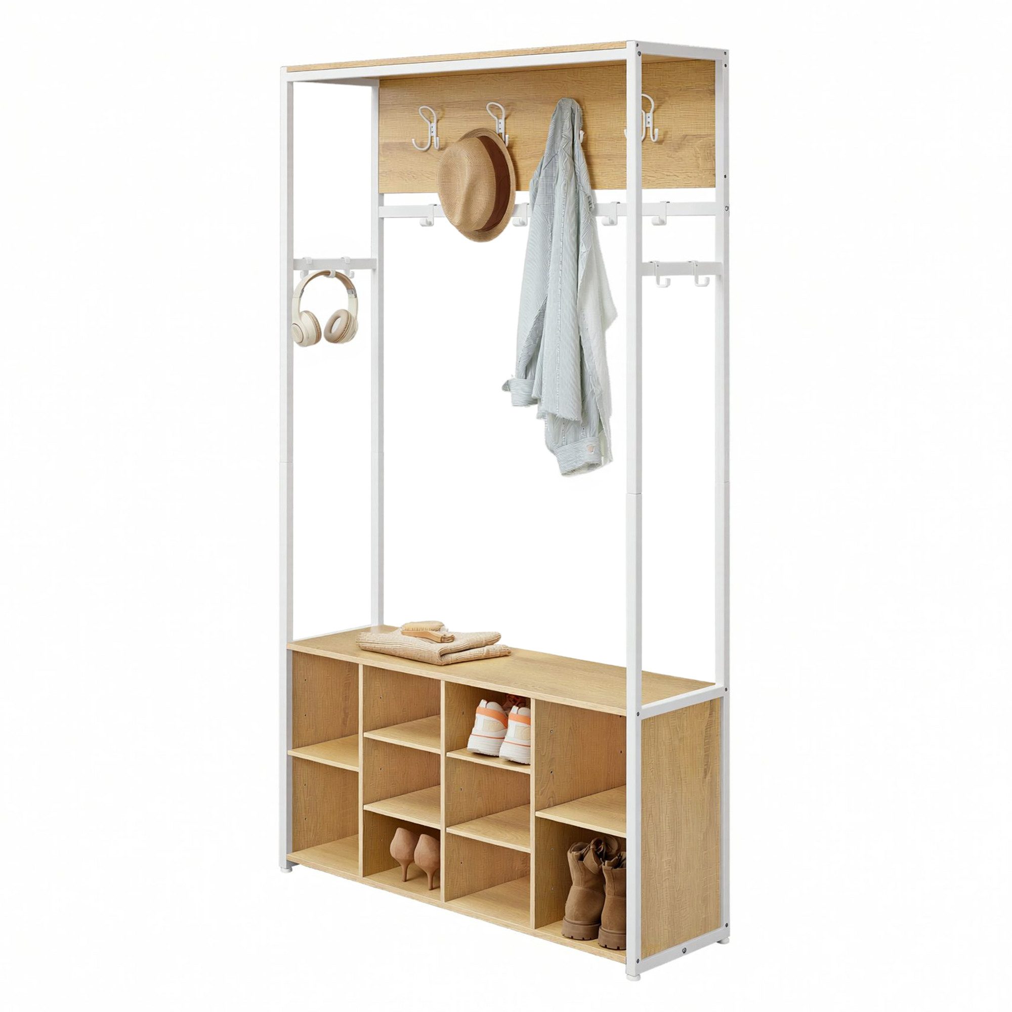 VASAGLE Garderobenständer Garderobe, Kleiderständer, Garderobe, Eingangsmöb günstig online kaufen
