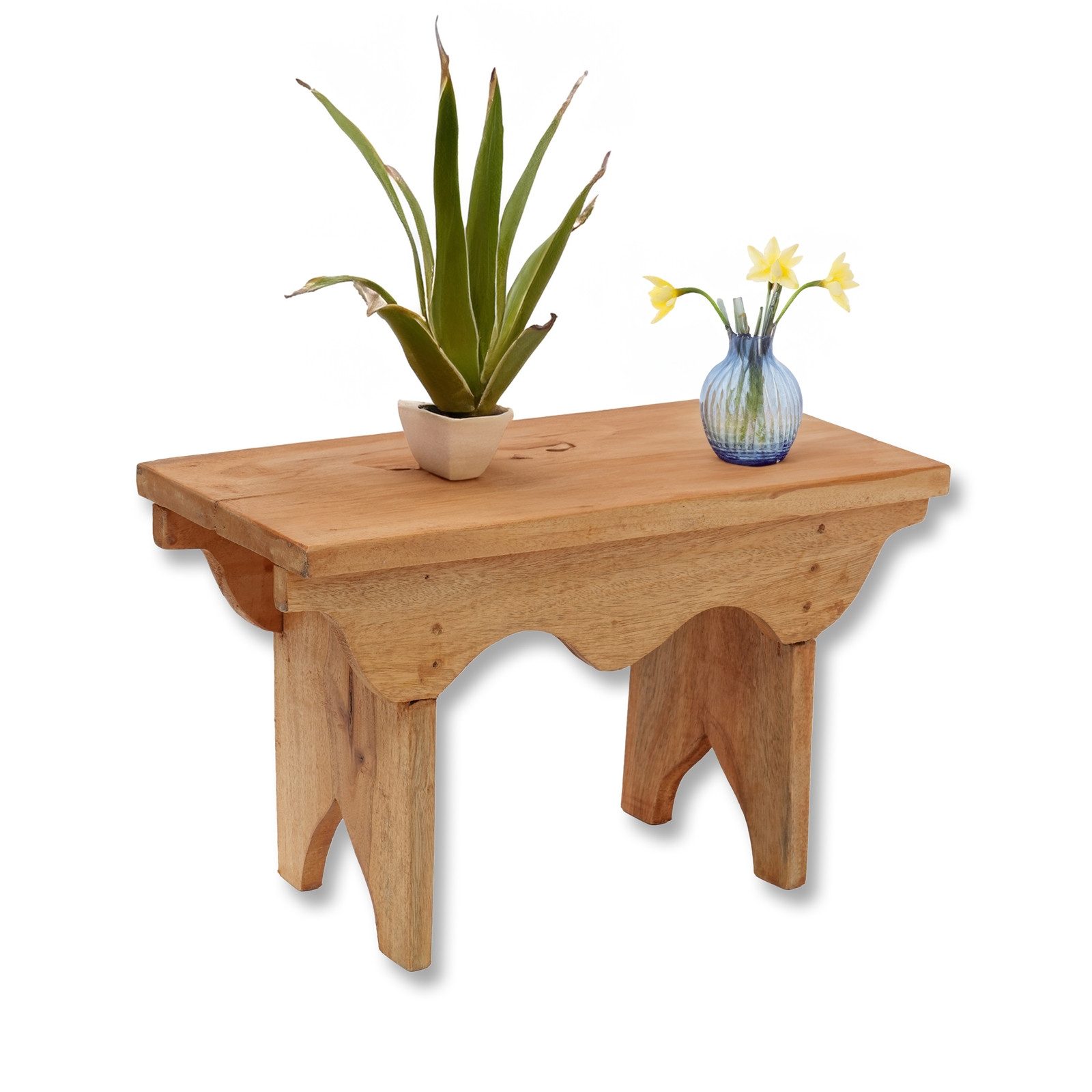 CREEDWOOD Hocker HOCKER "JARNO", Massivholz, 40cm, Holz Schemel, Natur Blumenhocker