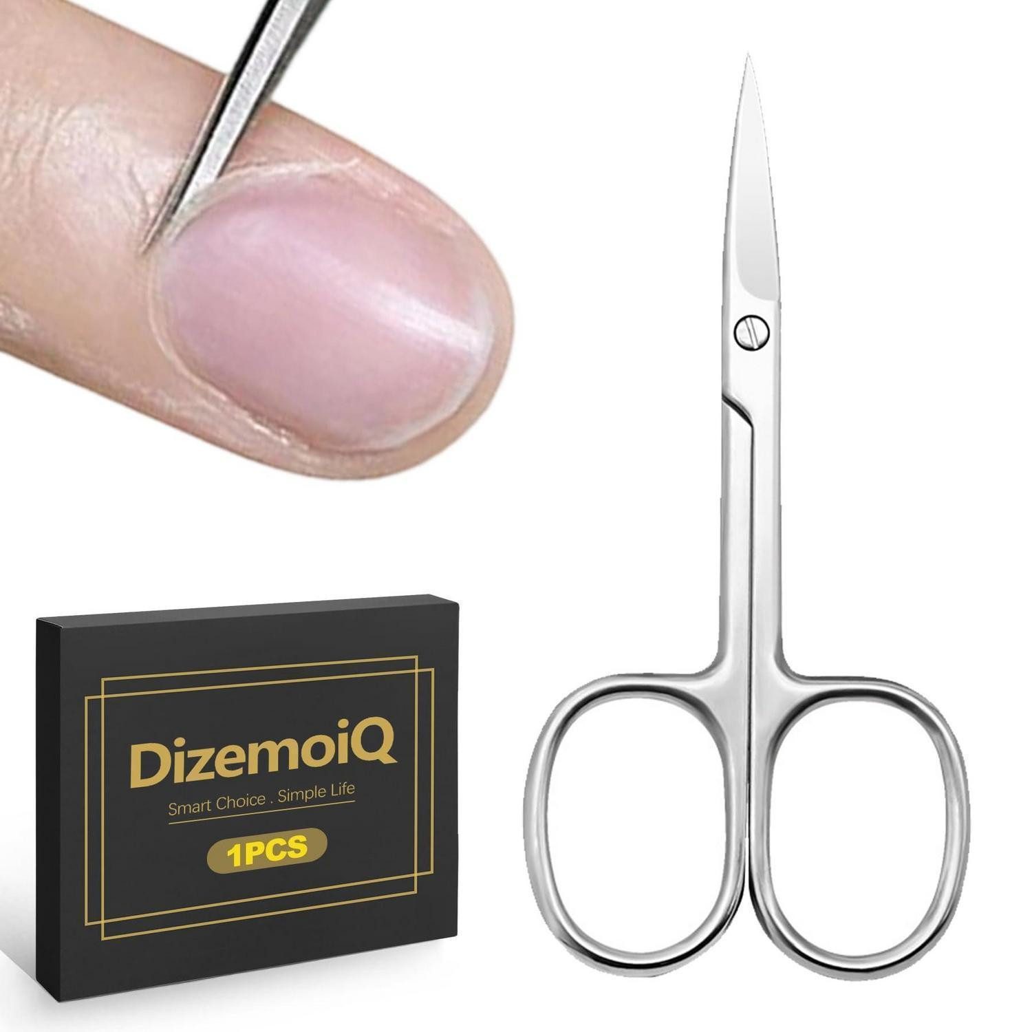 LuxusKollektion Nagelhautzange Nagelhautschere Extra Fein Gebogen Edelstahl
