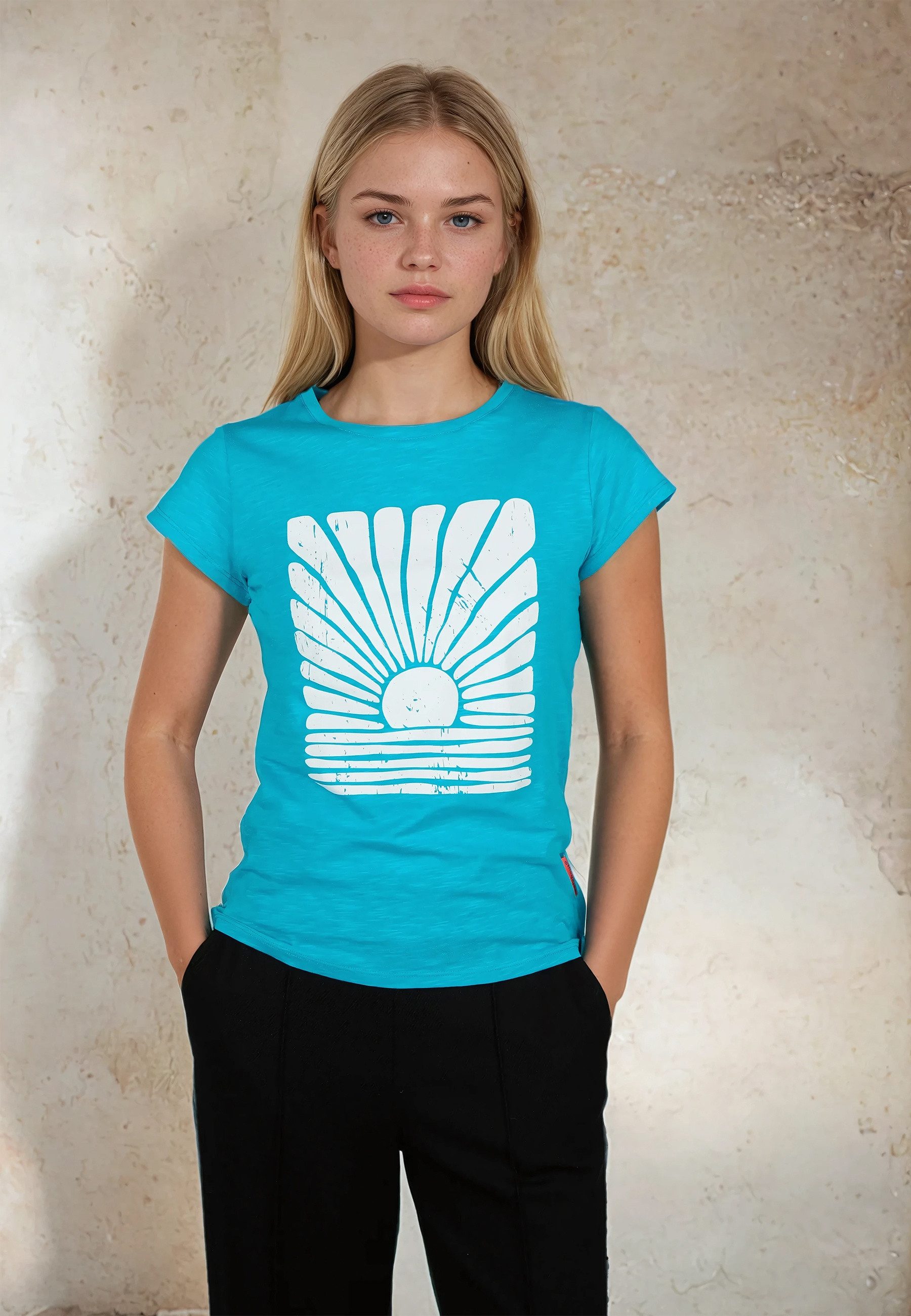 salzhaut Rundhalsshirt Rundhals T-Shirt für Damen (1-tlg., keine Angabe)