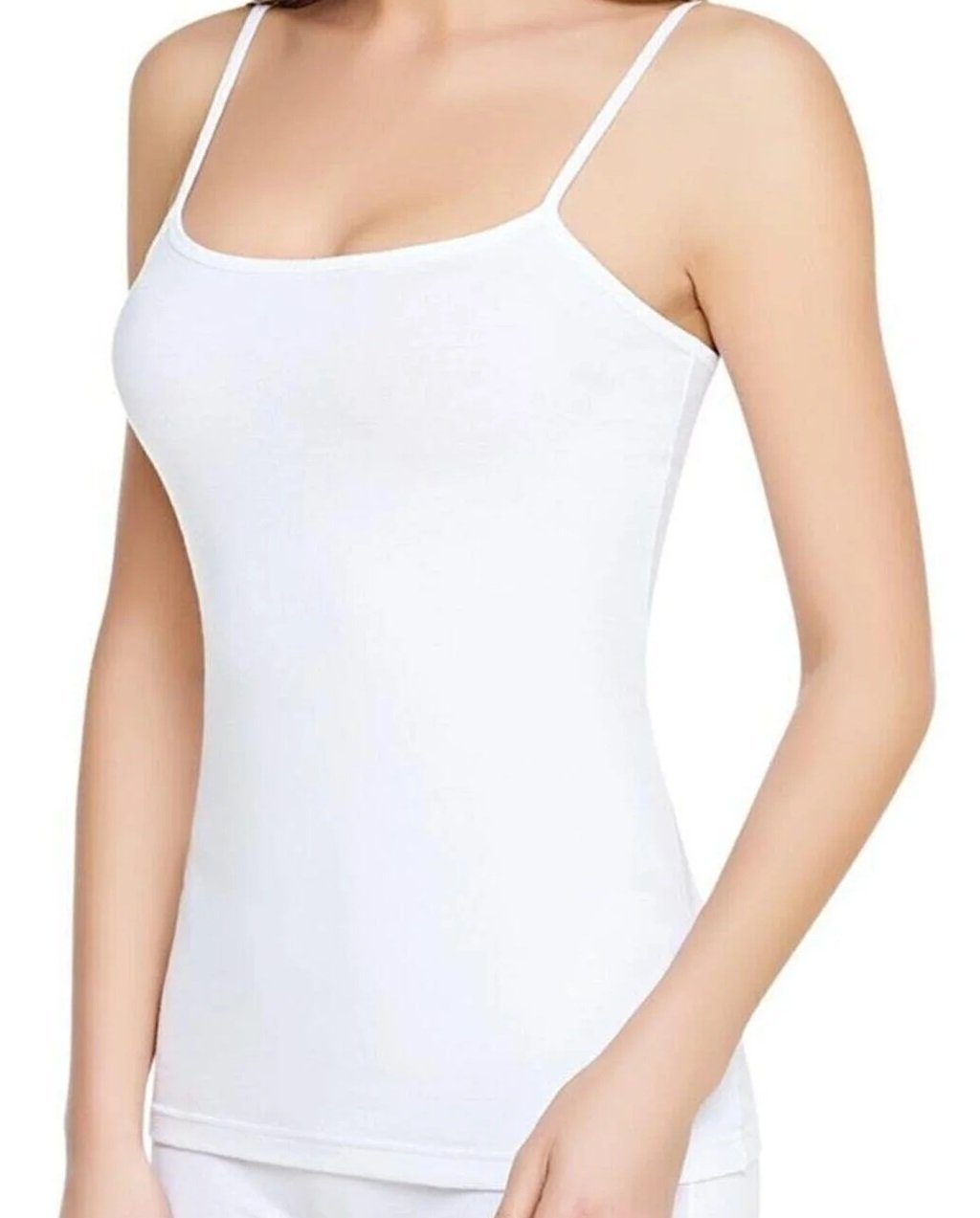 Tanktop Stück, 100% Baumwolle weicher 4-St) Unterhemd 4 Feinripp-Qualität Weiß Damen aus cwonlineshop (Spar-Set (A517-18)
