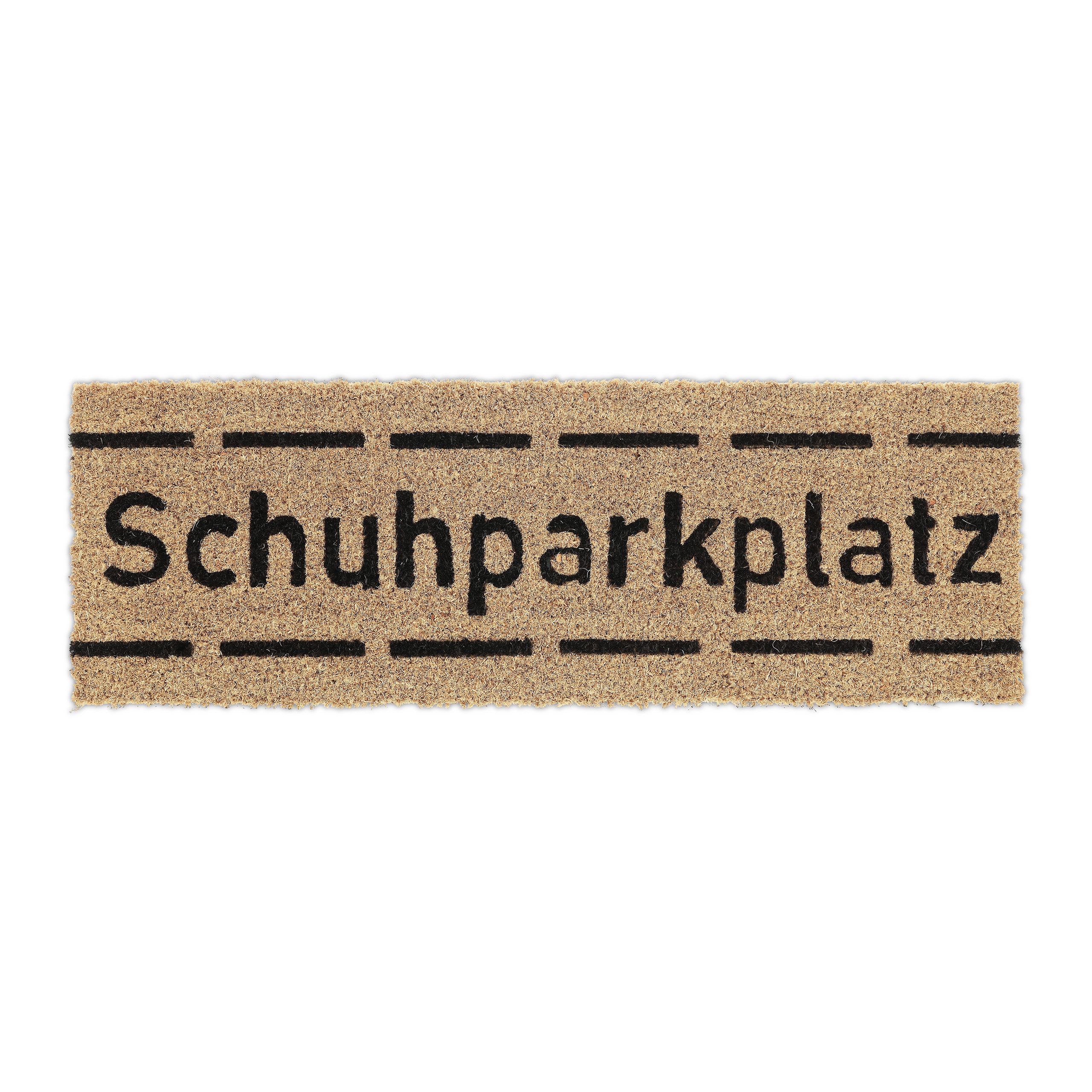 relaxdays Fußmatte Kokos Fußmatte Schuhparkplatz schmal, günstig online kaufen