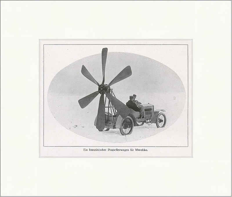 Kunstdruck Ein französischer Propellerwagen 1914 Marokko Fahrzeuge Autos F_Vintag, (1 St)