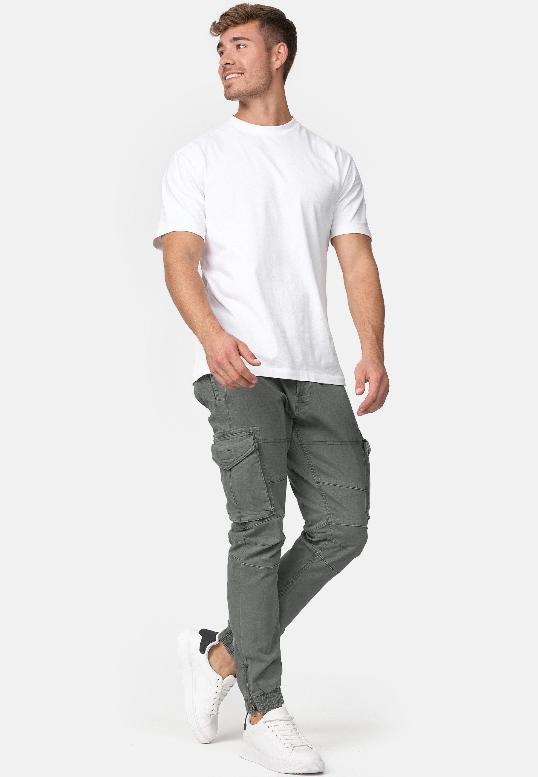 Indicode Cargohose Herren Alex Cargo Hose Herrenhose mit 6 praktischen Taschen