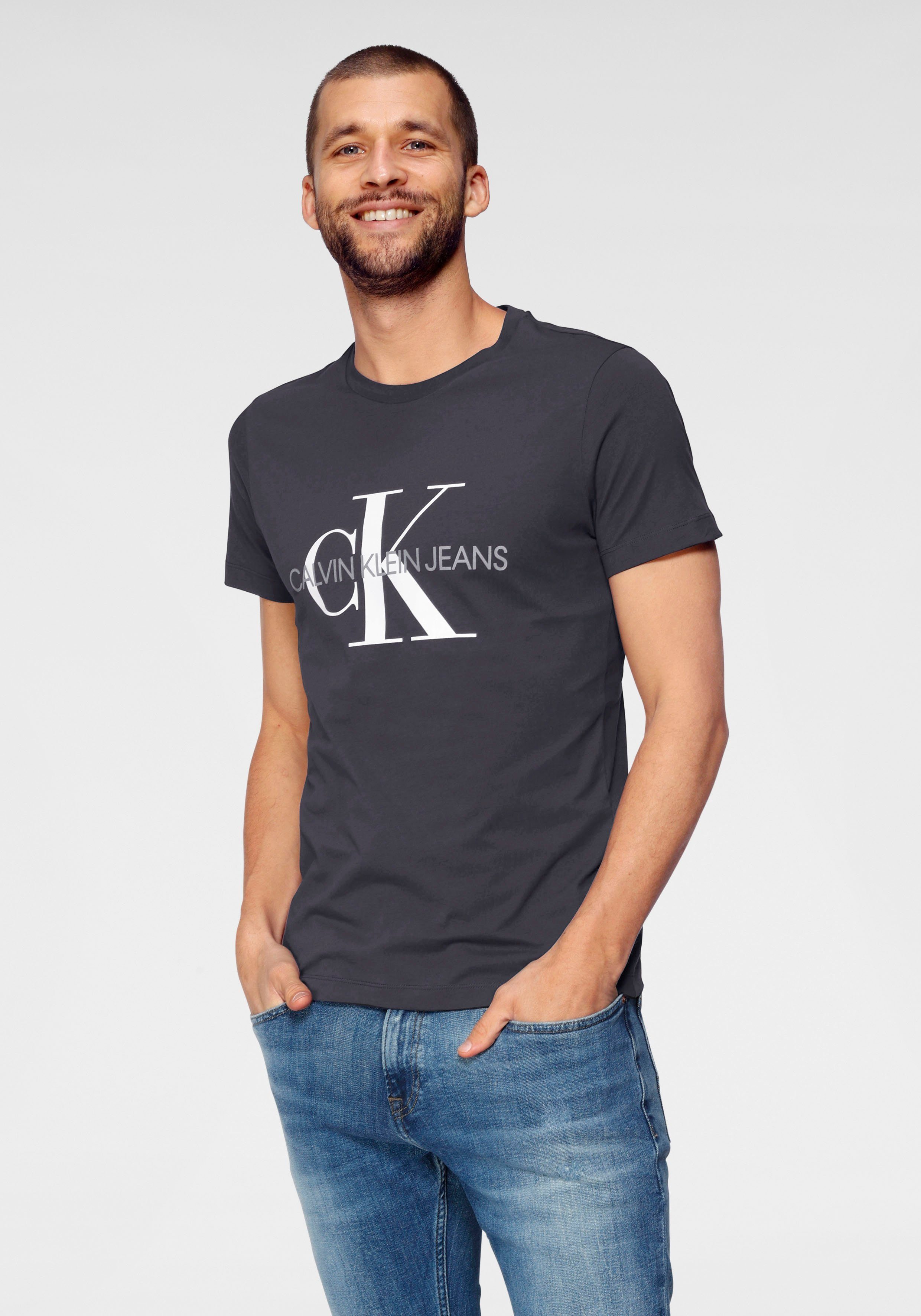 Calvin Klein Jeans T-Shirt "ICONIC MONOGRAM SLIM TEE", mit großem CK-Print günstig online kaufen
