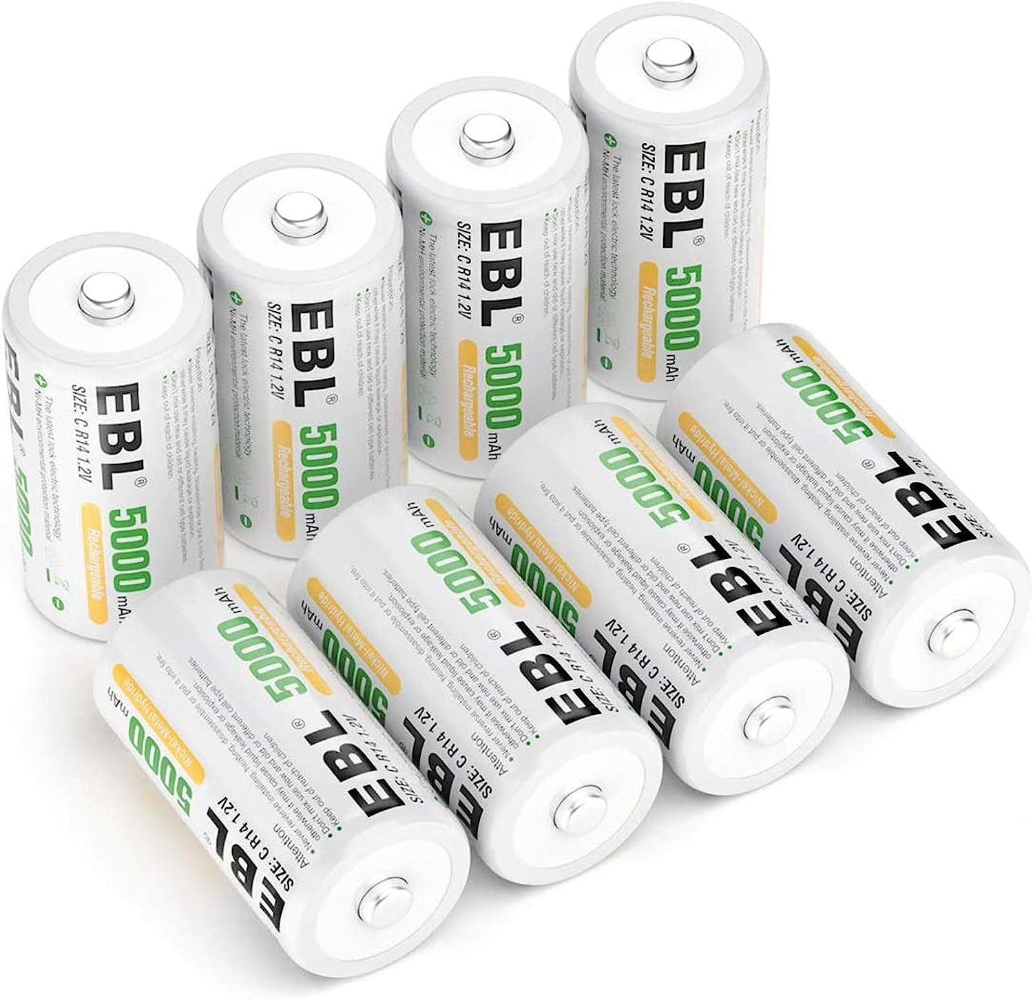 Wiederaufladbare C-Batterien 5000mAh Ni-MH C Größe Batterie Akku
