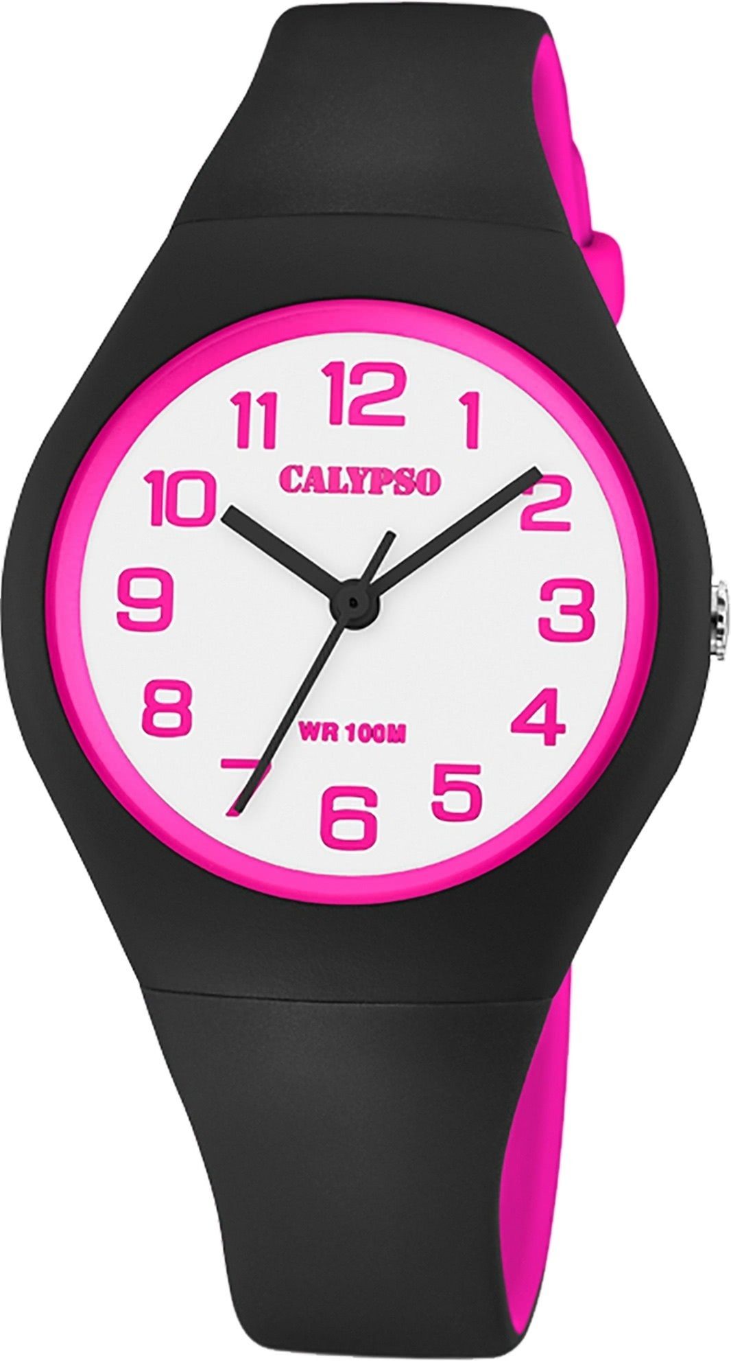 CALYPSO WATCHES Quarzuhr Calypso Damen Jugend Uhr Analog, Damen, Jugend  Armbanduhr rund, Kunststoffarmband schwarz, Fashion