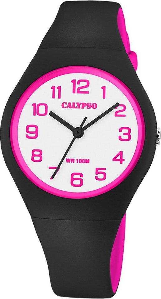 CALYPSO WATCHES Quarzuhr Calypso Damen Jugend Uhr Analog, Damen, Jugend  Armbanduhr rund, Kunststoffarmband schwarz, Fashion