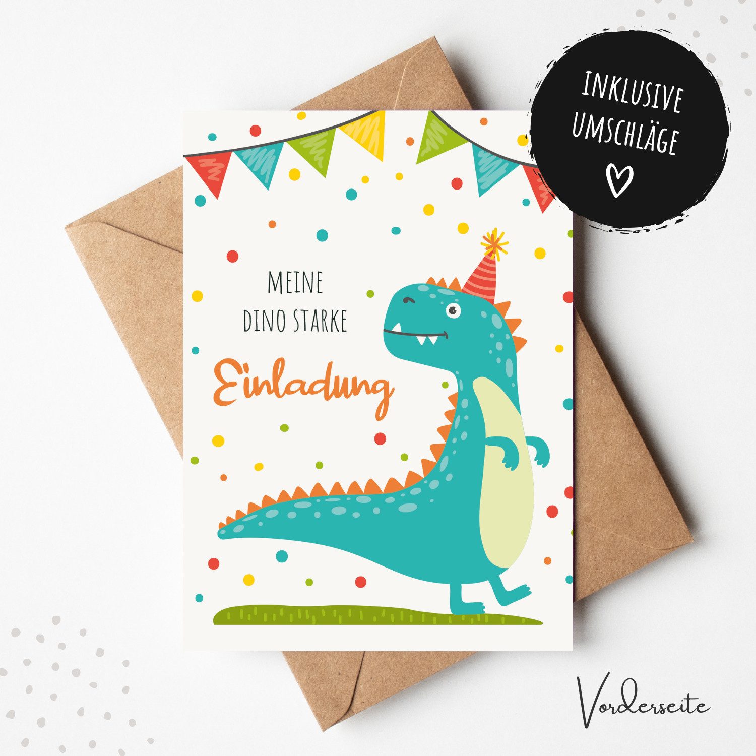 Thumbnail - MeinBaby123® Einladungskarten Kindergeburtstag inkl. 10 Umschläge, Kindergeburtstag Jungs und Mädchen, Geburtstagseinlad...