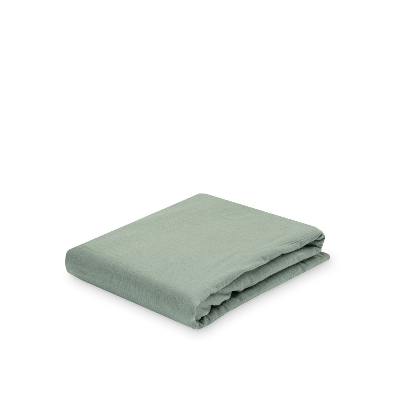 Julius Zöllner Spannbettlaken grün Spanntuch Musselin 60x120, Baumwolle, Gummizug: Rundum, (1 Stück), Spannbettlaken Spannbetttuch