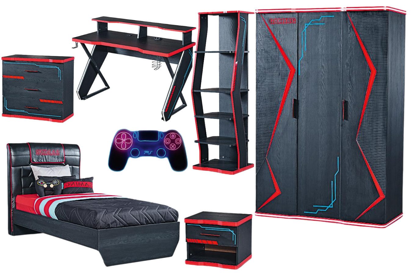 Villa Мебель Jugendzimmer-Set Athena Jugendzimmer, (7-tlg., Set in verschiedenen Вариантыn erhältlich)