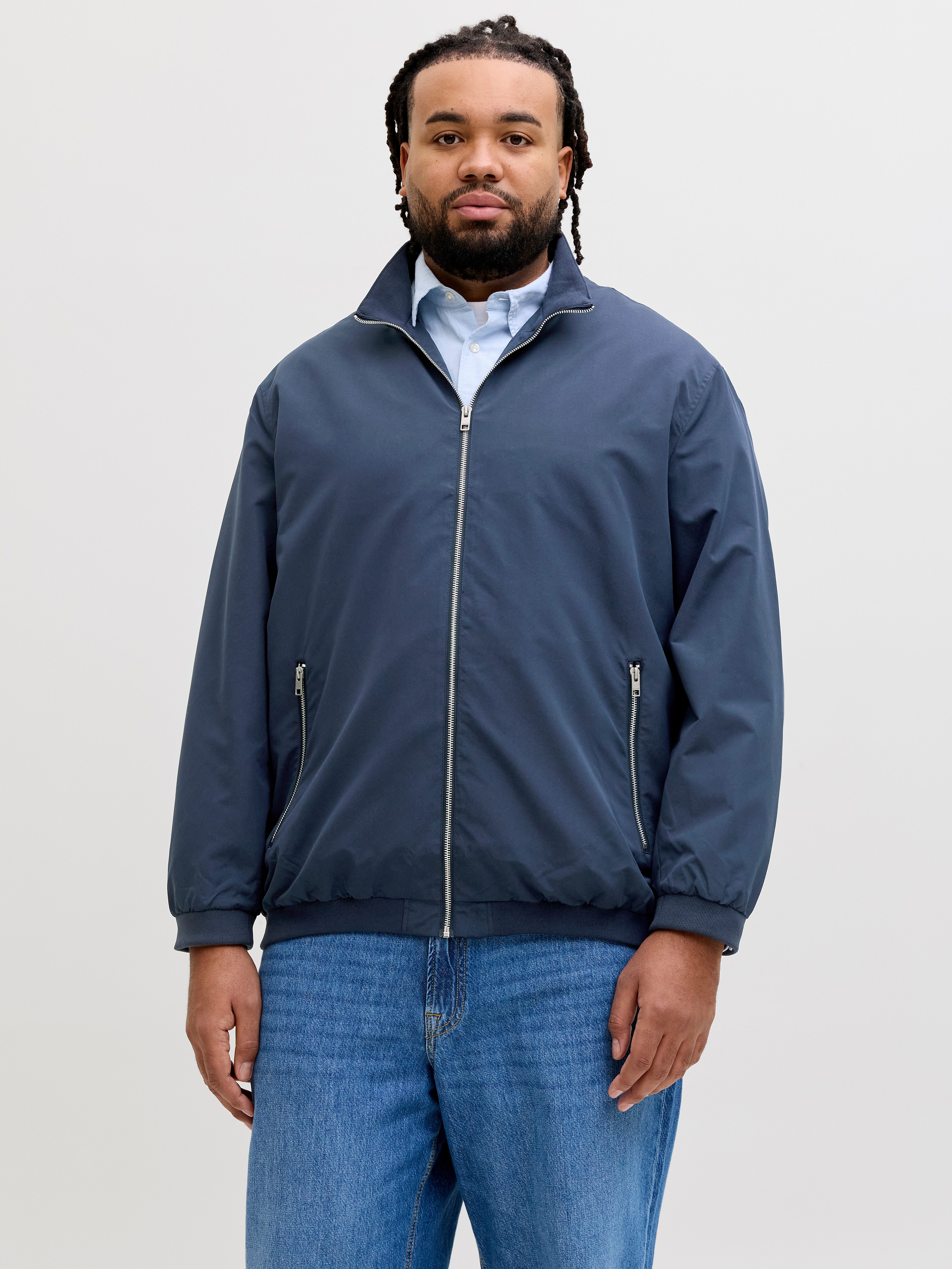 Jack & Jones PlusSize Blouson JJERUSH HARRINGTON BOMBER NOOS PLS Kunstfaser, regular fit