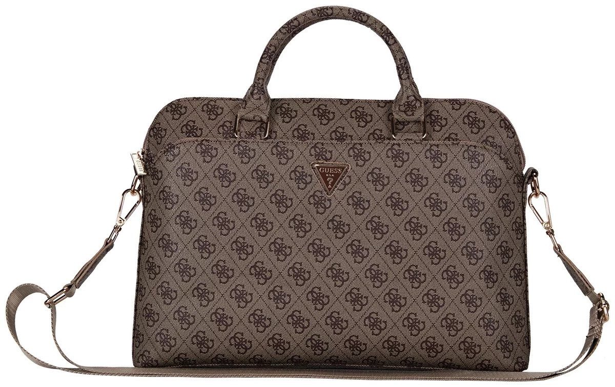 Guess Laptoptasche GUESS 4G Triangle Logo Notebook Laptop Tasche 13/14/15" Zoll braun