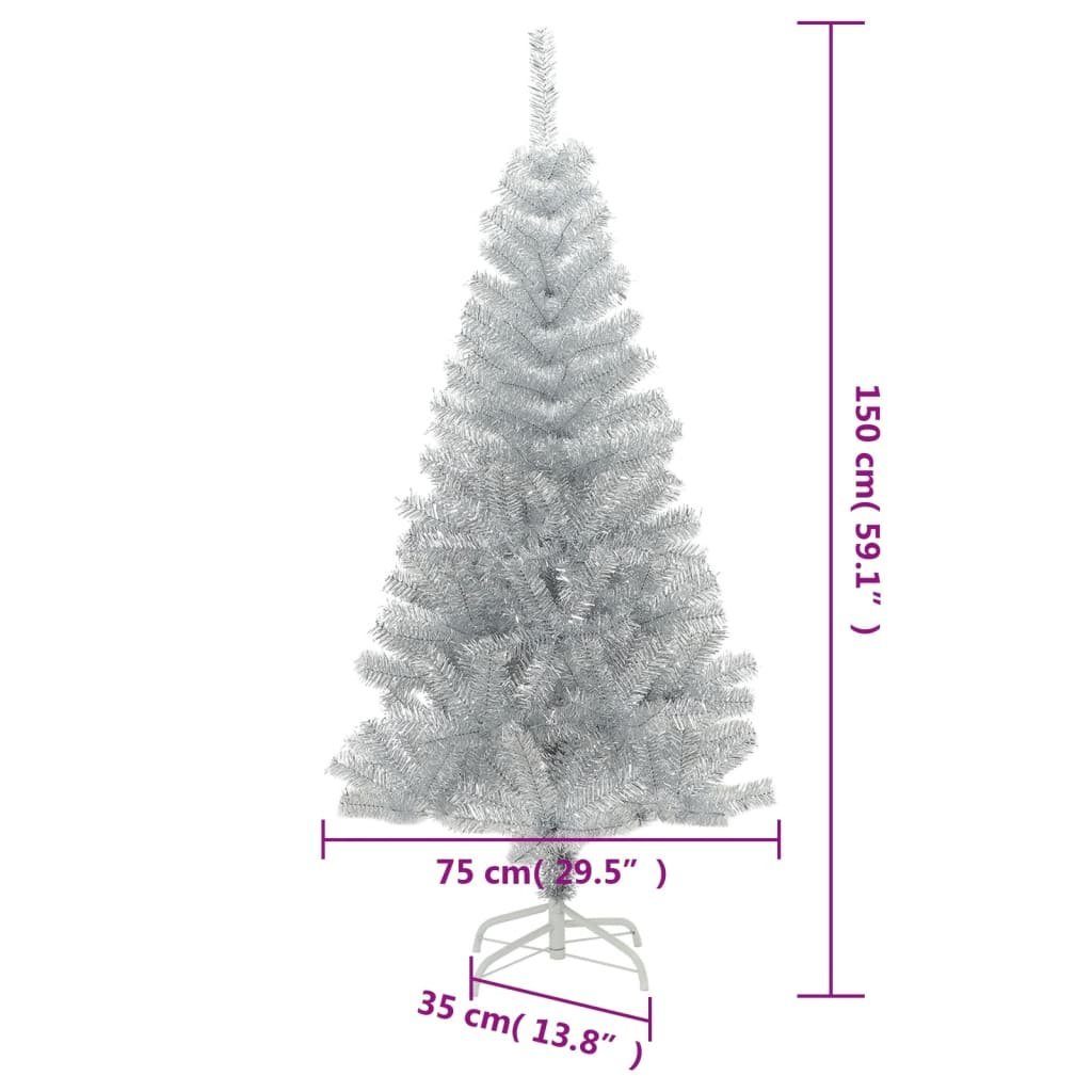 Künstlicher furnicato cm Ständer 150 mit Silber Weihnachtsbaum PET