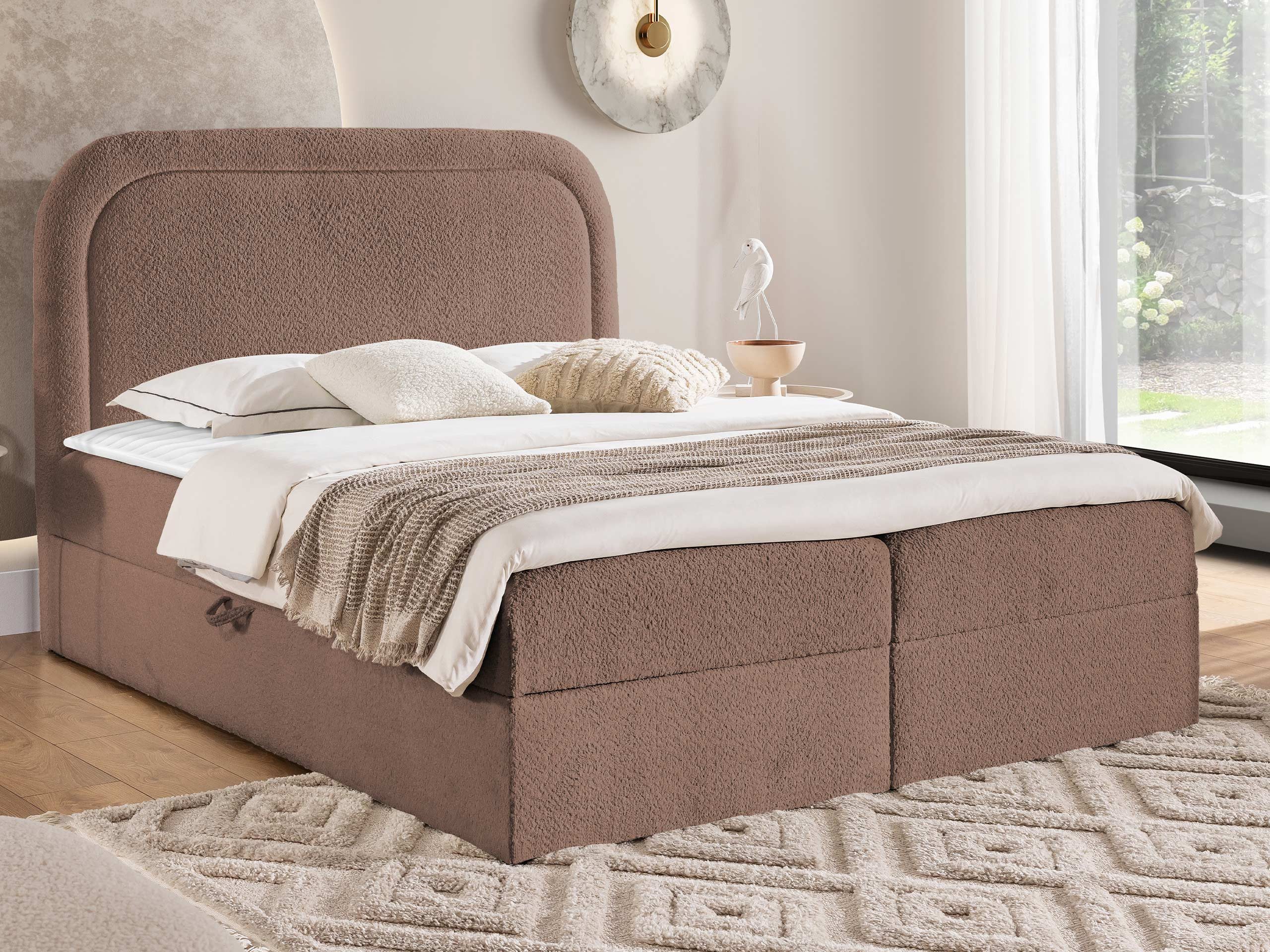MIRJAN24 Boxspringbett Bonito (mit zwei Bettkästen), Bonellfederkern H3, Topper, 120/140/160/180/200 cm