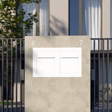 Bravios Briefkasten Einbaubriefkasten Bari in Weiss