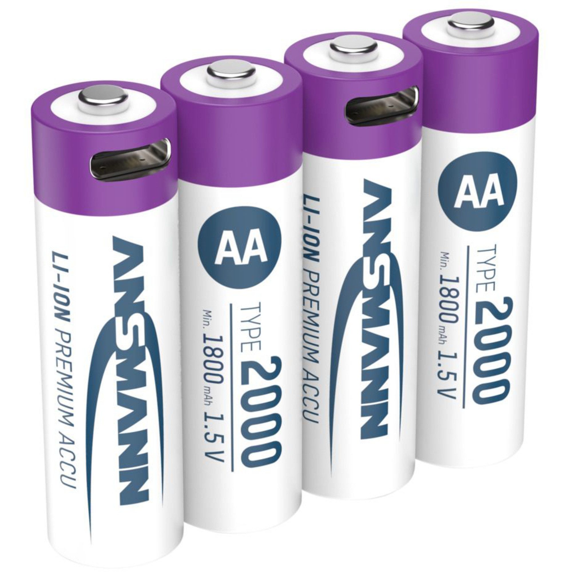 ANSMANN AG Ansmann Li-Ion Akku Mignon AA Typ 2.000 (min. Akku 2000 mAh (1,5 V V)