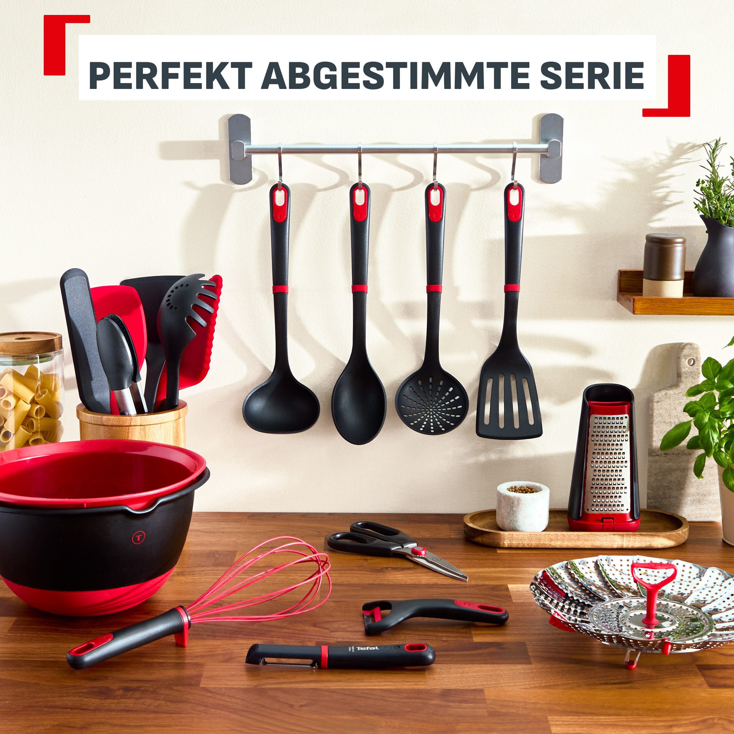 Tefal Dosenöffner Ingenio+, hitzebeständig bis 230°C, spülmaschinenfest, verstärktes Nylon