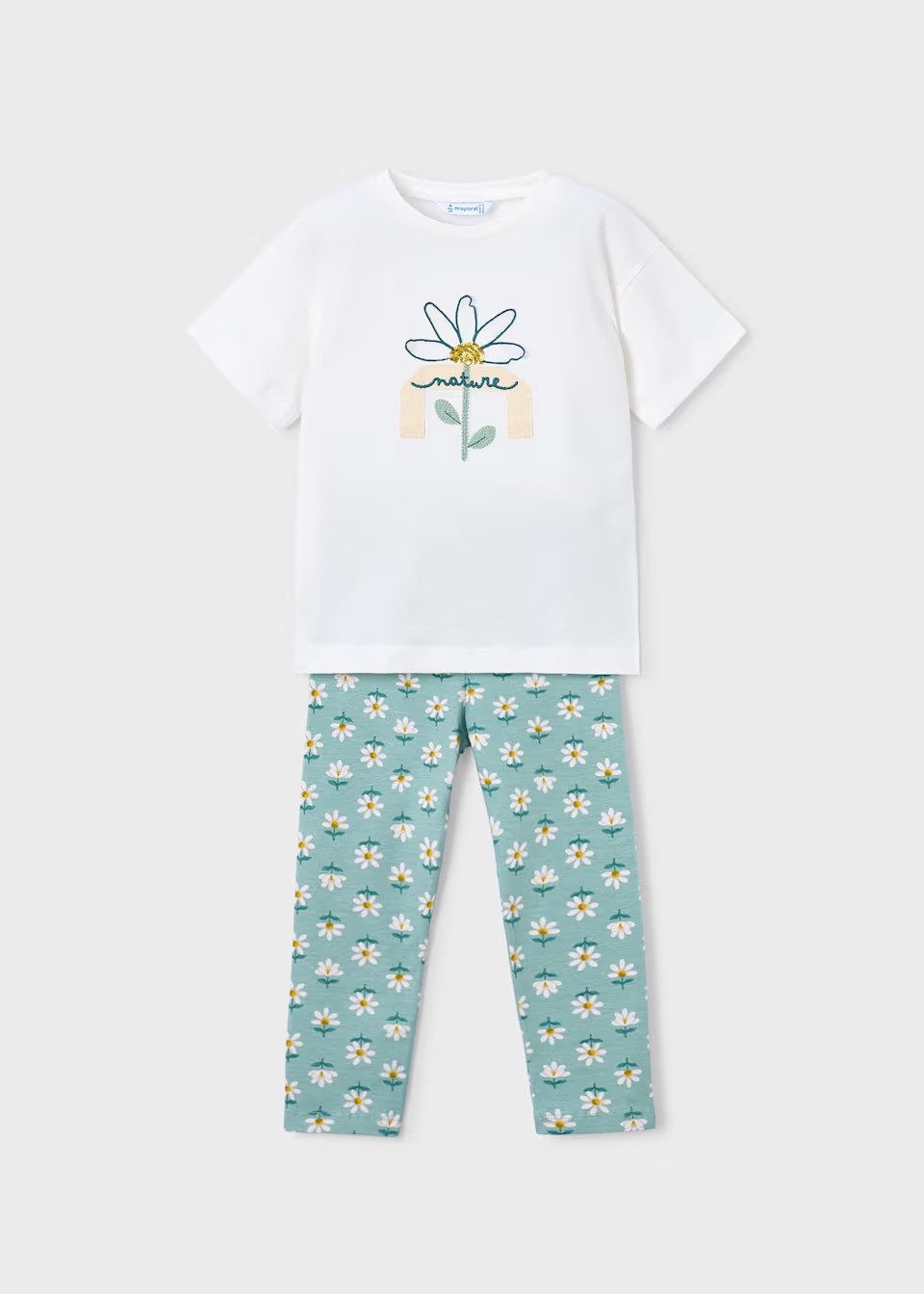 Mayoral Shirt & Leggings Mädchen Set Leggings gemustert & T-Shirt