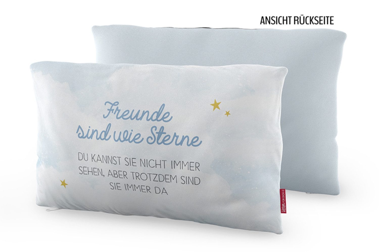 La Vida Geschenk für Dich Dekokissen Dekokissen, Freunde sind wie Sterne, Kissenhülle mit Füllung