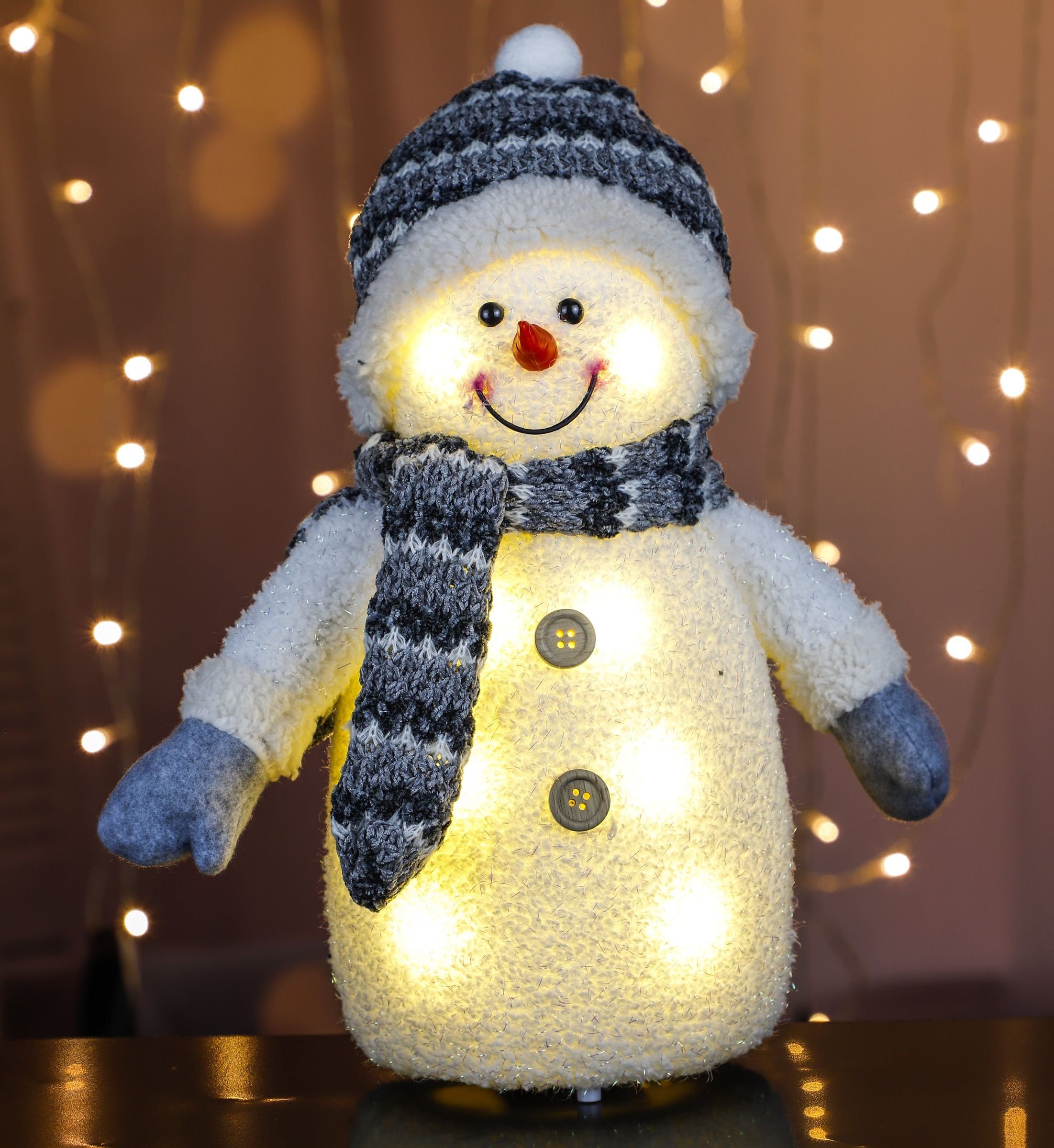 Haushalt International LED-Dekofigur Deko Schneemann LED Weihnachten Figur günstig online kaufen