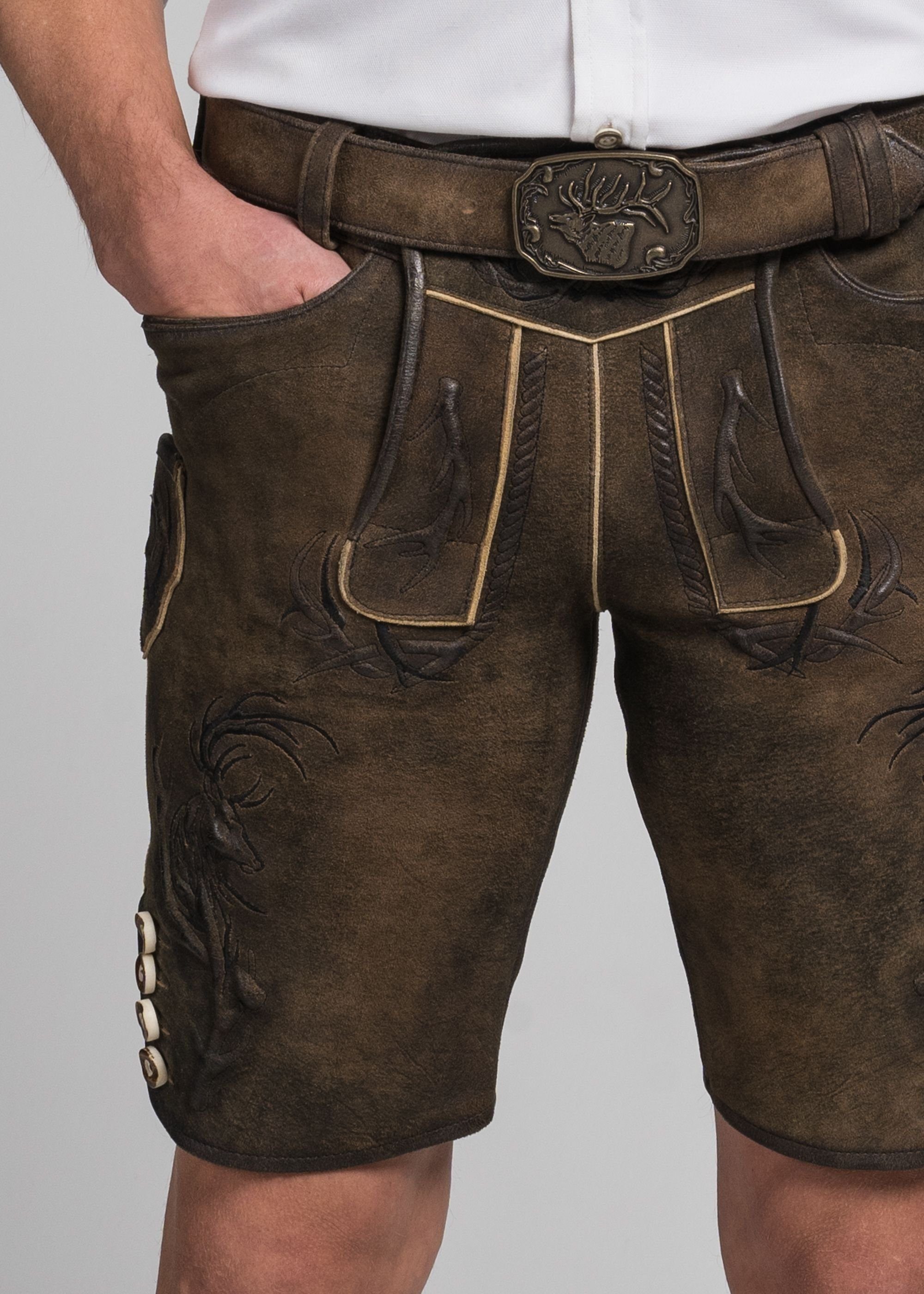 Spieth & Wensky Shorts Wolverine mit Stickerei