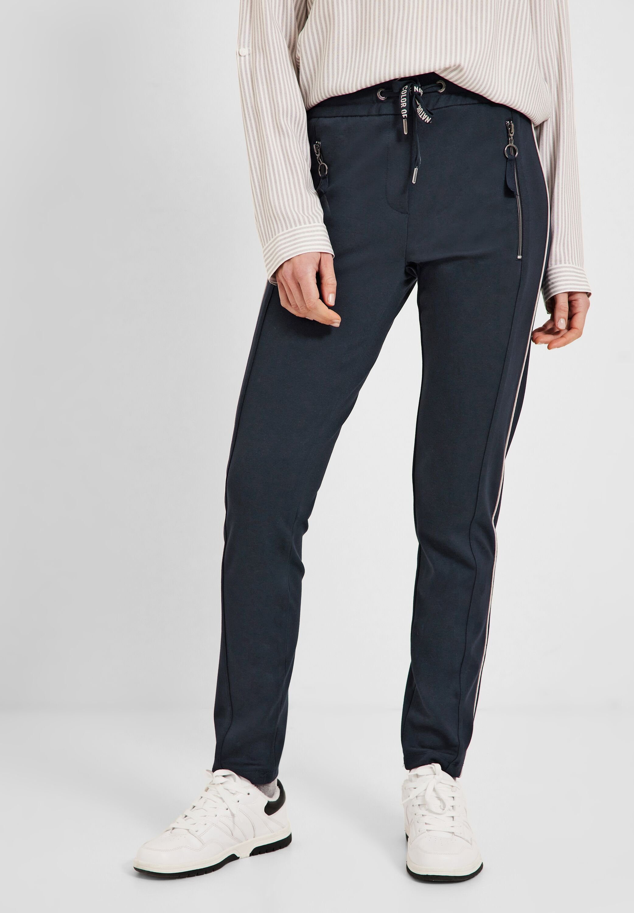 CECIL Dehnbund-Hose in Unifarbe