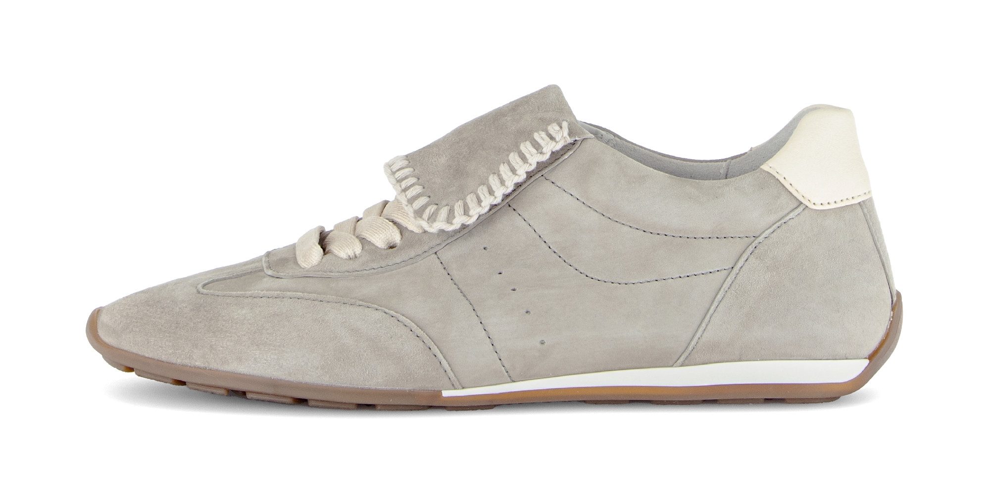 Gabor Sneaker Freizeitschuh, Halbschuh, Schnürer mit Ziernähten und Kontrastbesatz