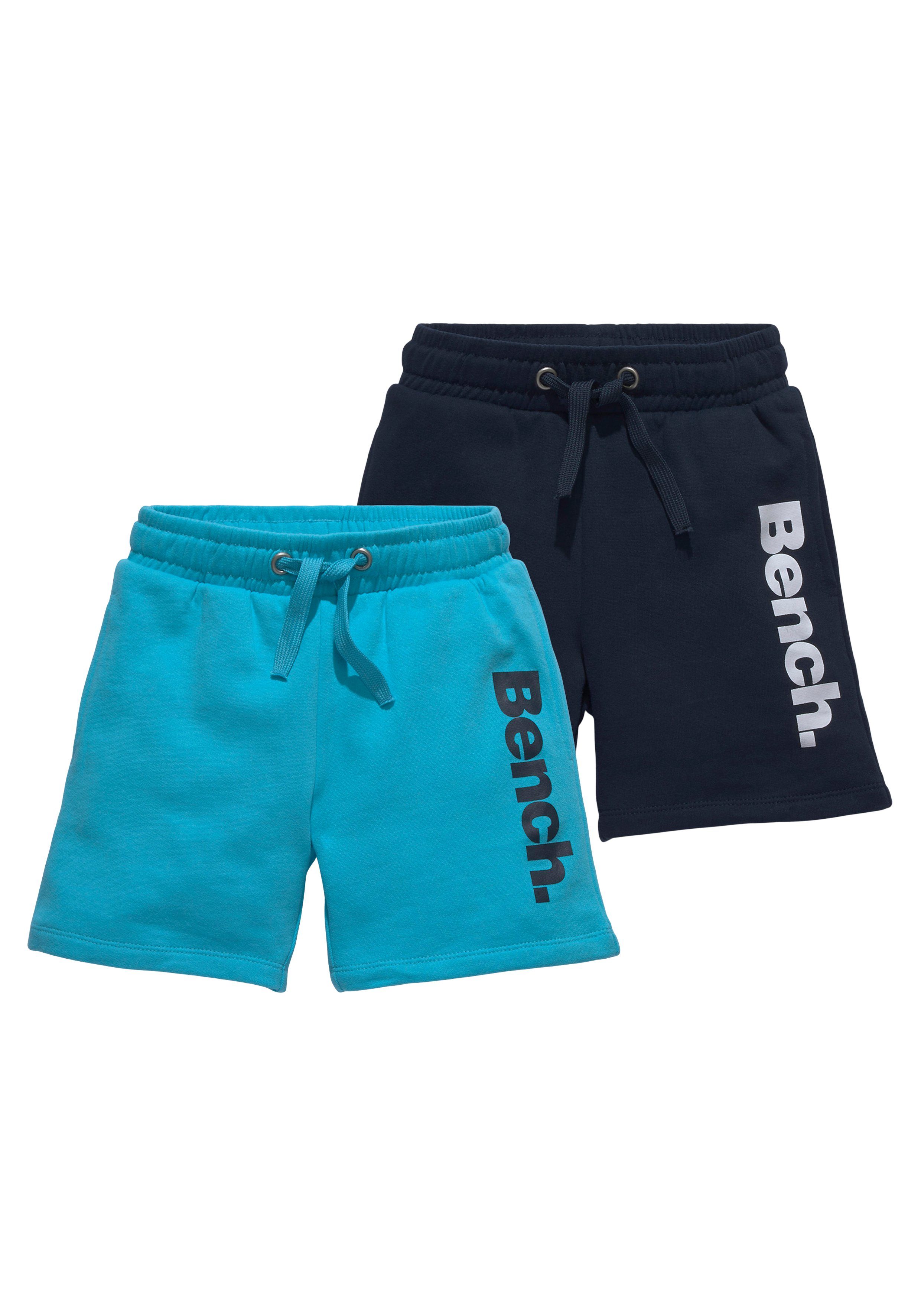 Sweatbermudas 2er-Pack) (Packung, Bench. mit Logo-Druck 2-tlg.,