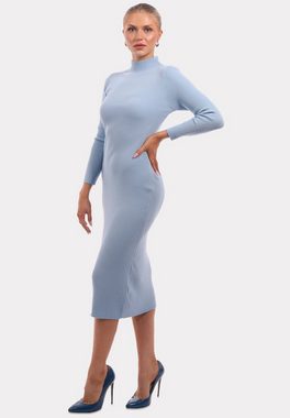 YC Fashion & Style Strickkleid Strickkleid mit Stehkragen KNIT DRESS (Kein Set, 1 -tlg) mit Stehkragen