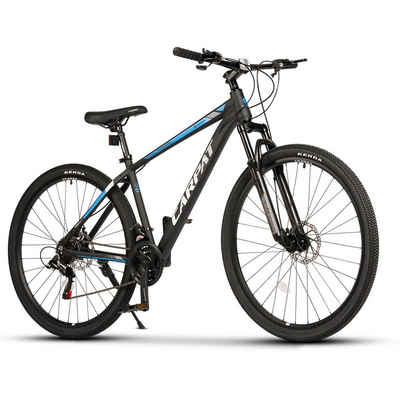 CARPAT SPORT Mountainbike 24, 26 Zoll Fahrrad für Herren Damen, Mädchen und Jungen, 21 Gang Shimano TZ 500 Schaltwerk, Kettenschaltung, Aluminium Rahmen, Jugendfahrrad MTB Усі бренди Kinder Fahrrad