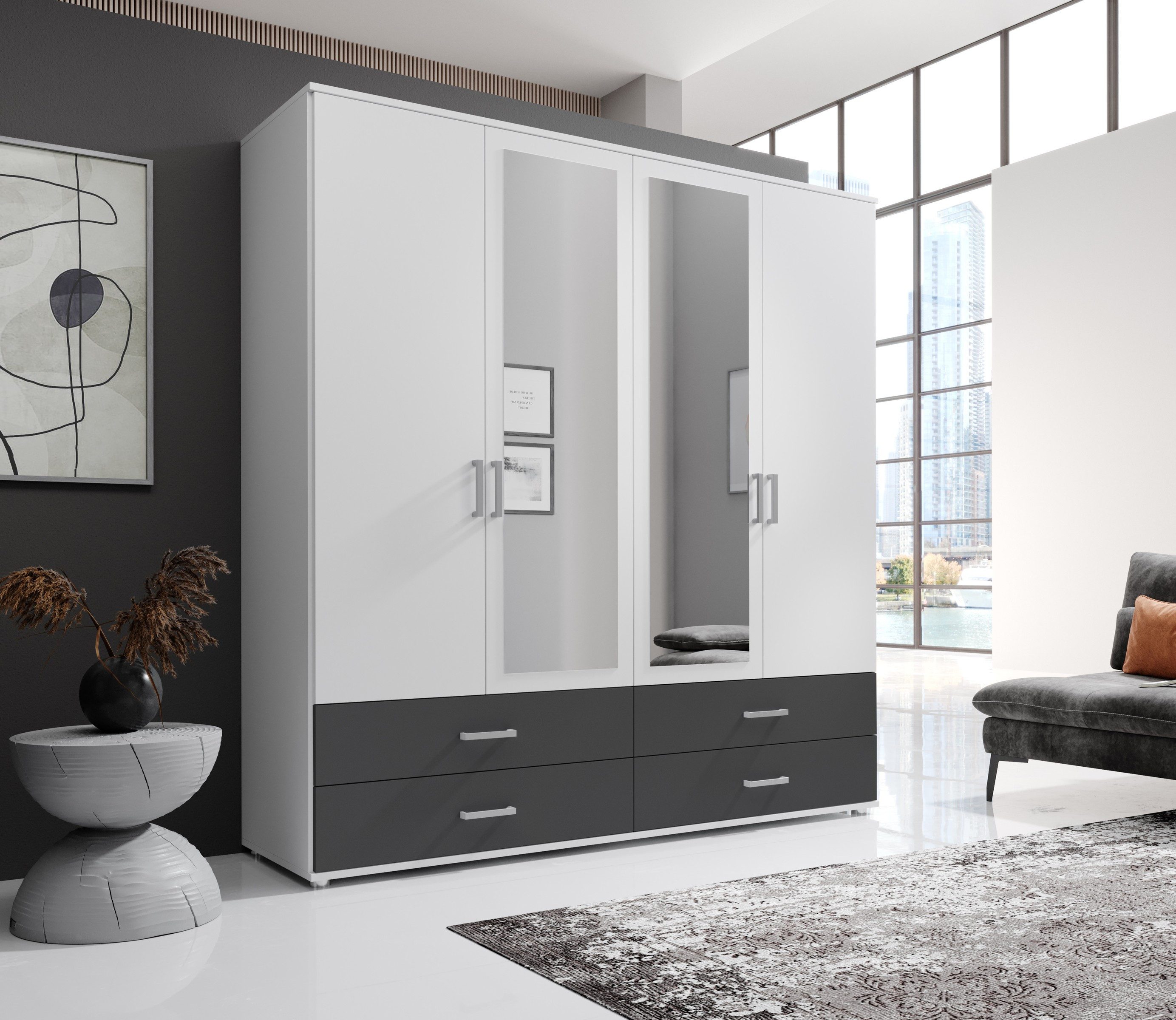 Pol-Power Kleiderschrank 180 x 190 x 51 cm (B/H/T)