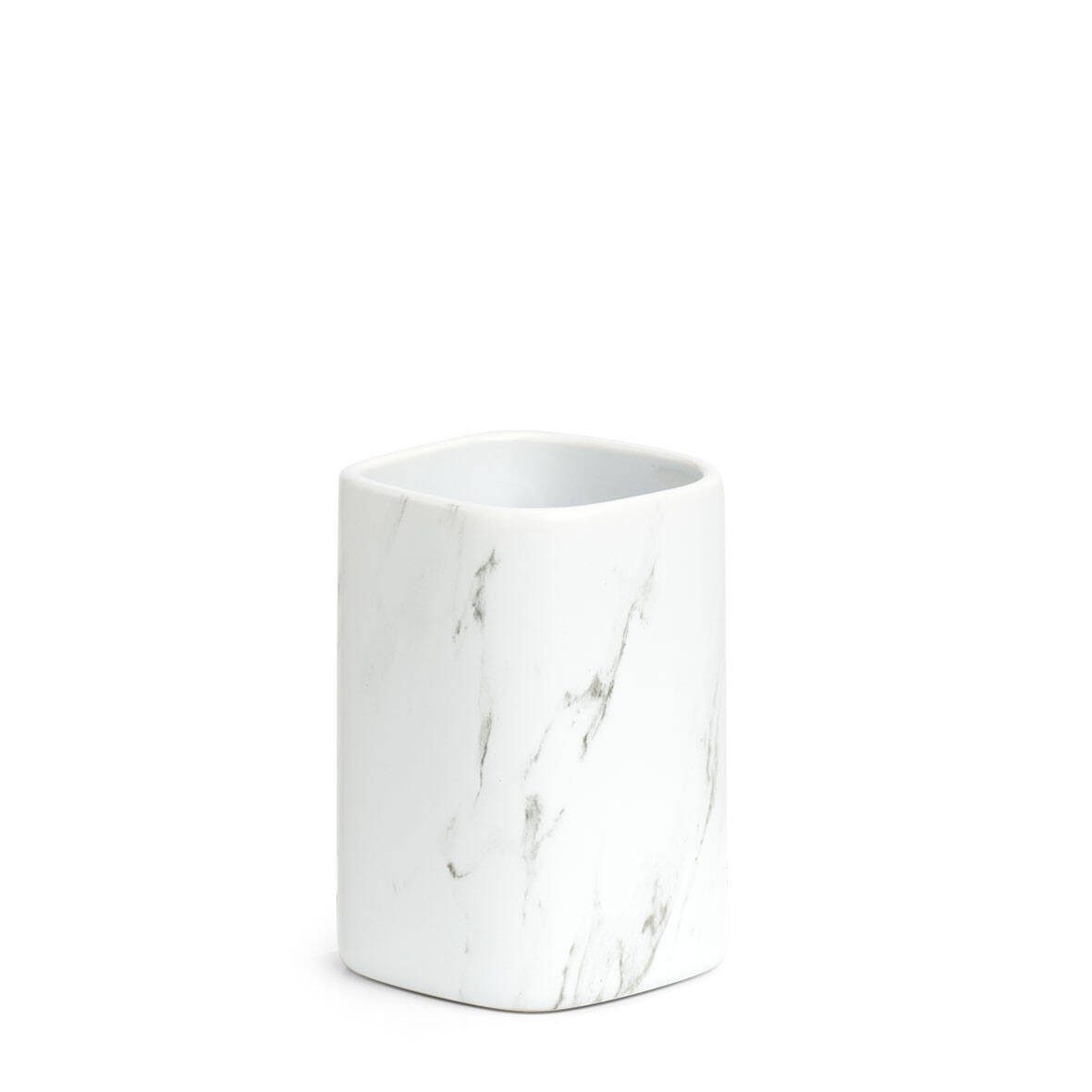 Zeller Present Zahnputzbecher Becher aus Keramik für Zahnbürsten MARBLE, (1 St)