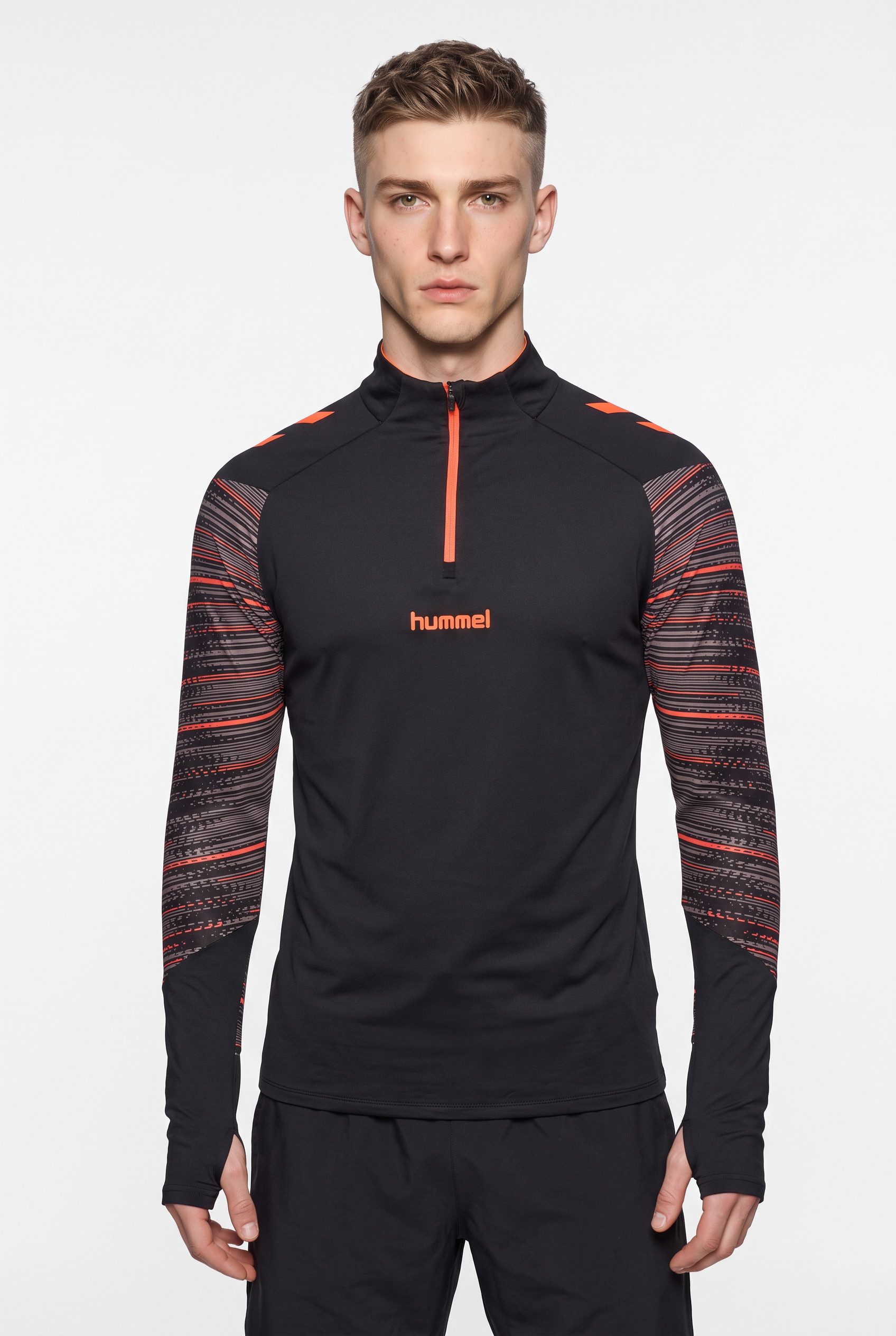 hummel Trainingsshirt HMLBLAZE PRO TRAINING HALF ZIP schnell trocknend, atmungsaktiv, aus Polyester und Elasthan